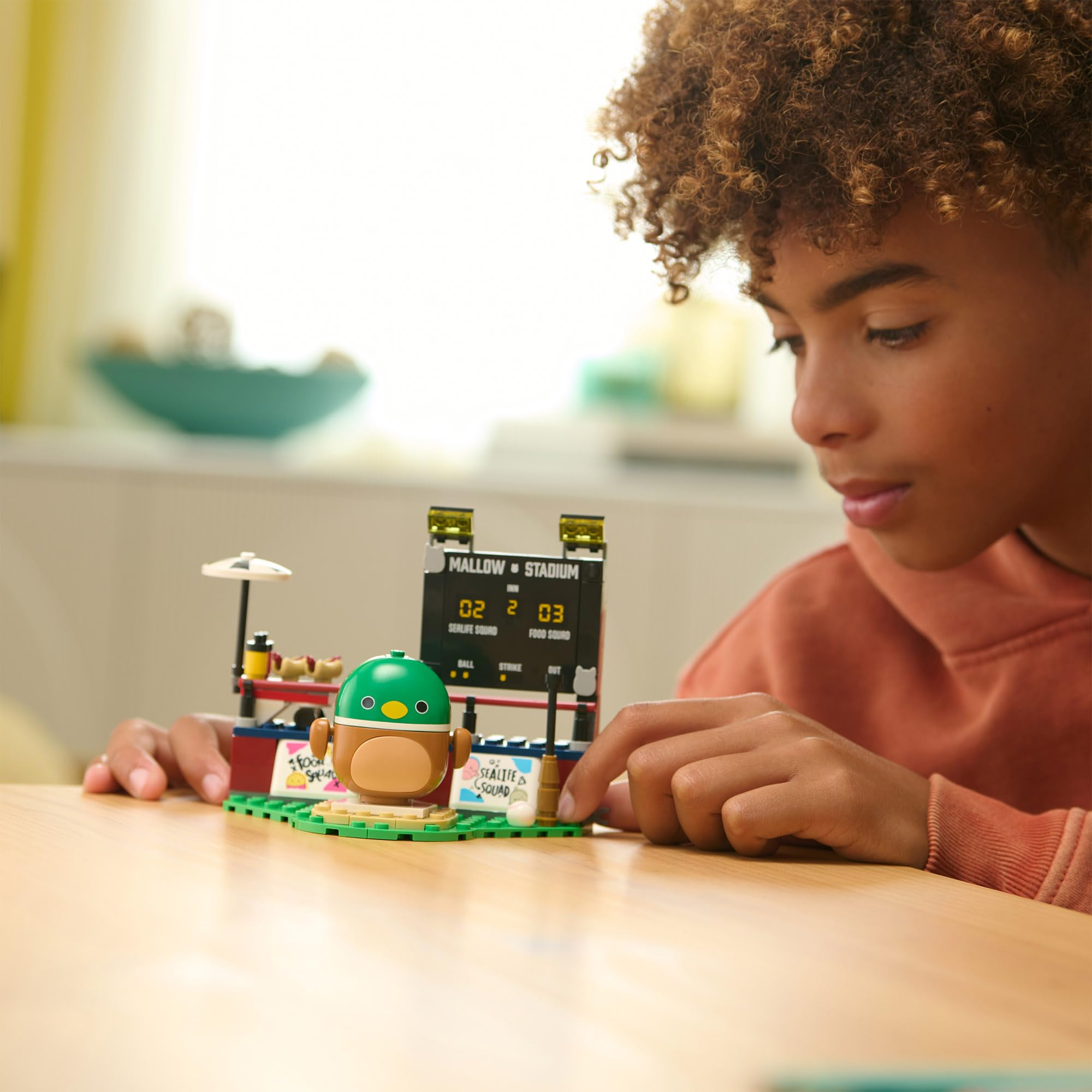 BLDR Squishmallows Avery’s Ball Game Building Set - 121-Piece Playset with Buildable Figure 4