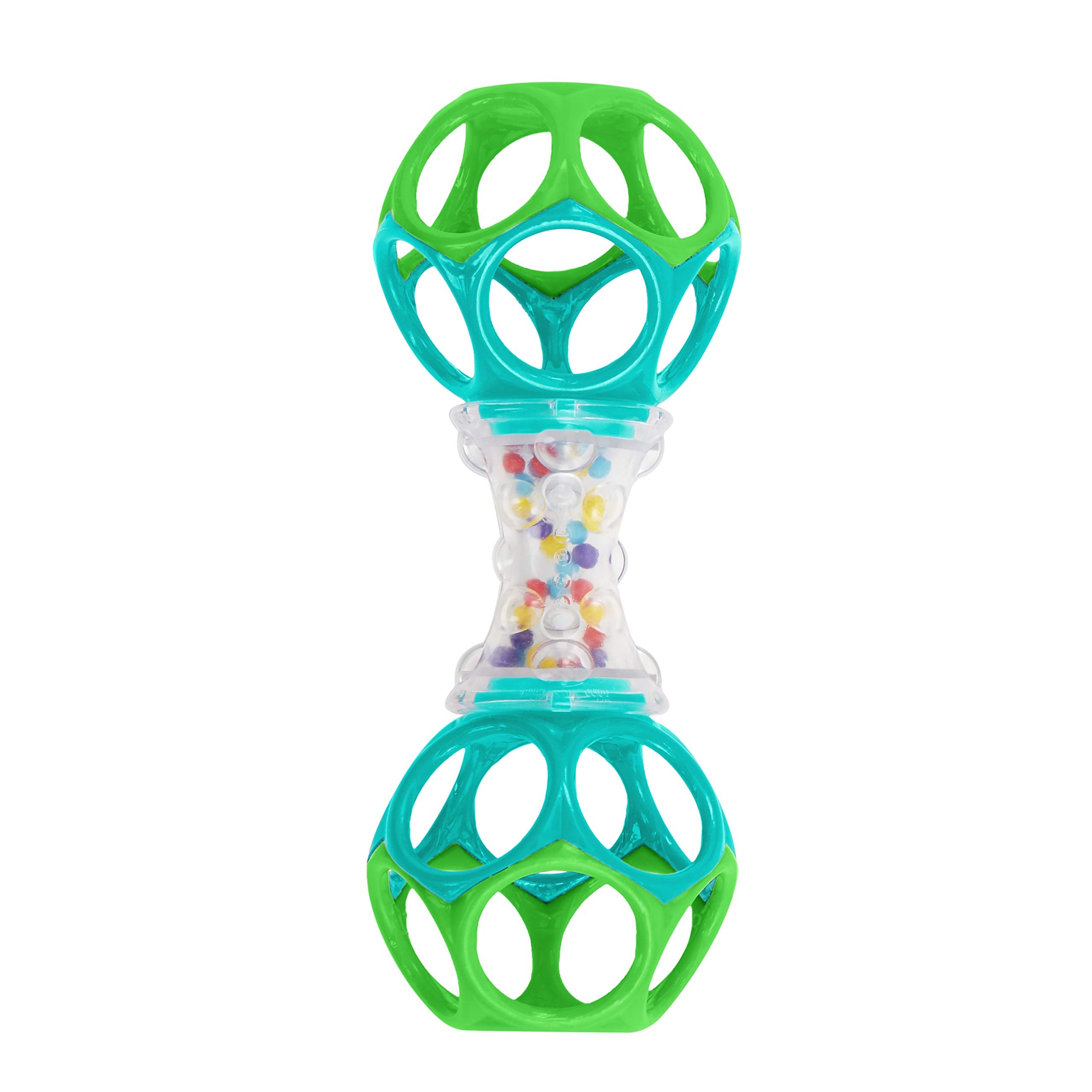 Bright Starts Oball Shaker Rattle Toy - Easy-Grip, BPA-Free for Newborns+ 1
