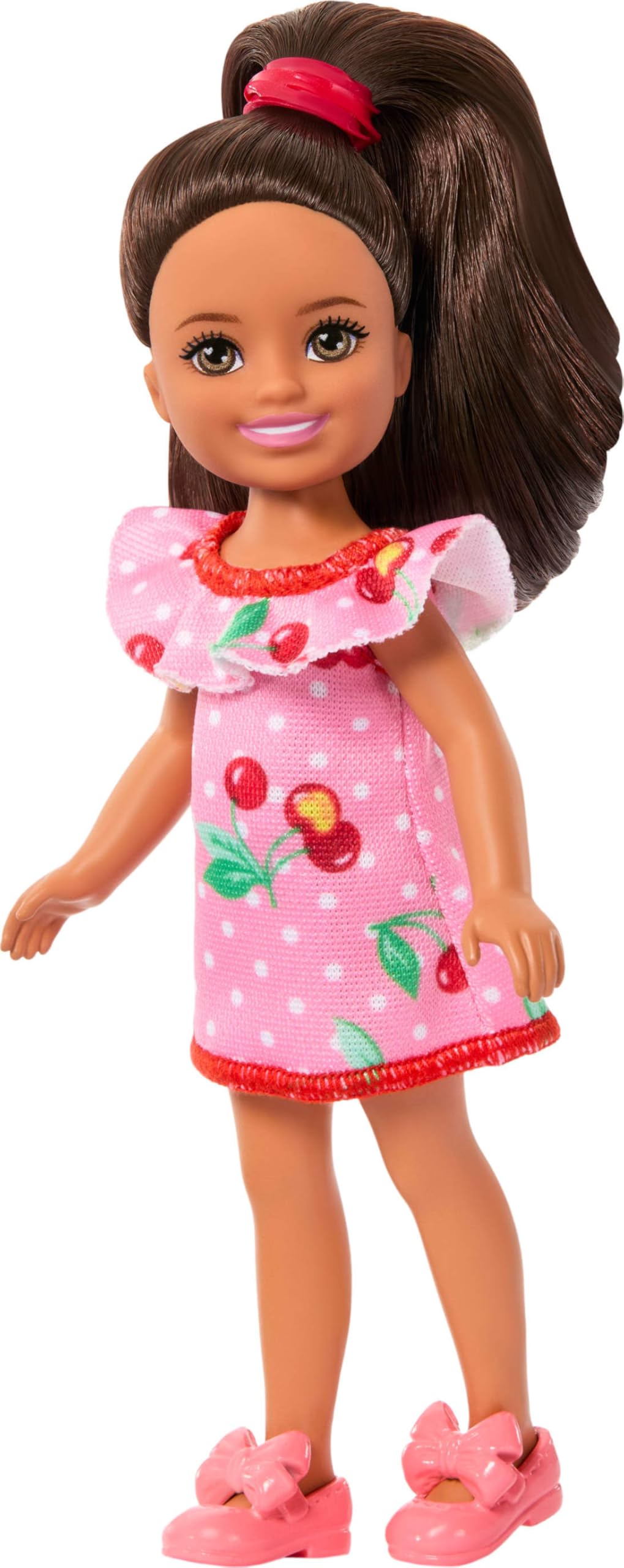 Barbie Club Chelsea Lula Doll - 6-Inch Pink Cherry-Print Dress with Ponytail, Ages 3+ 6