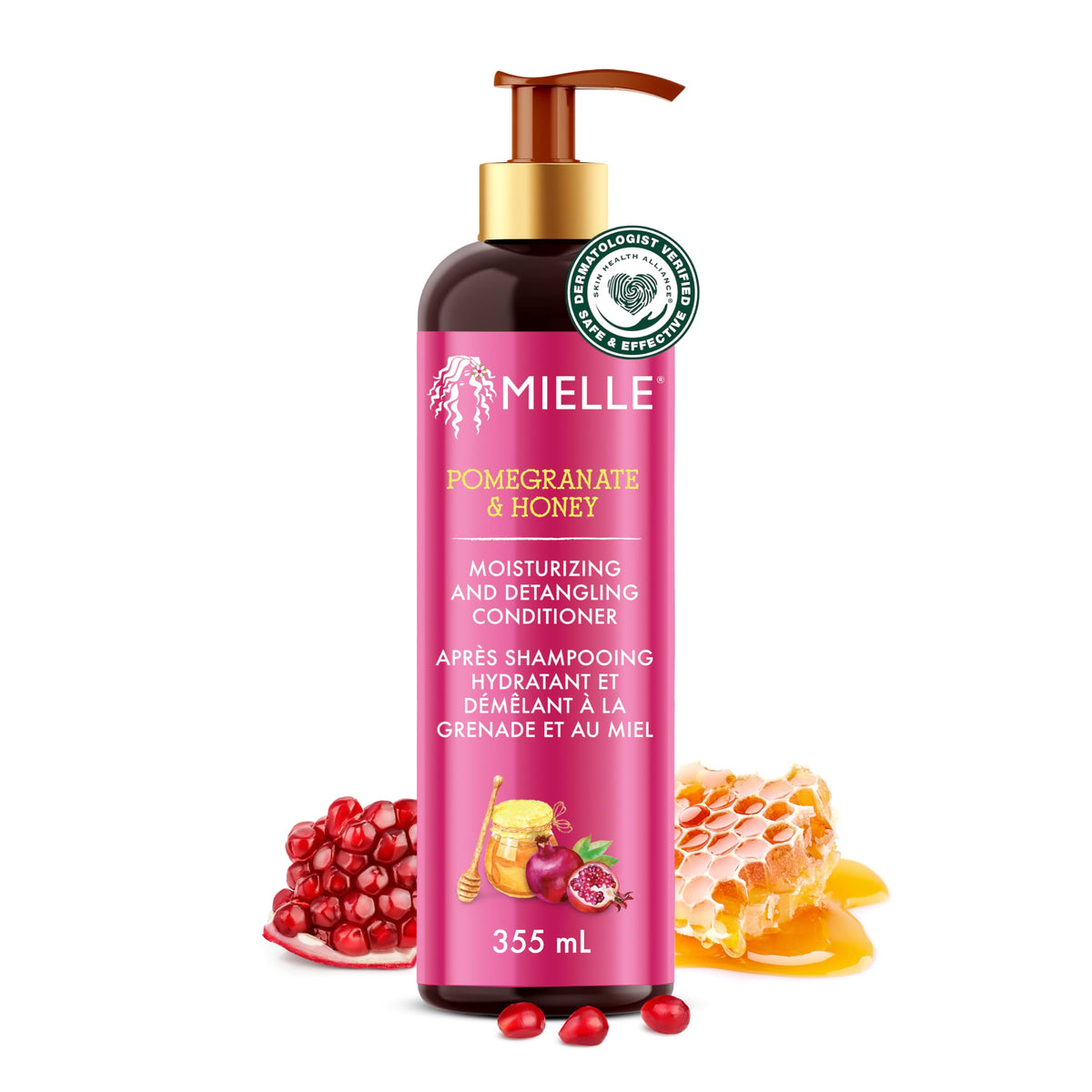 Mielle Organics Pomegranate & Honey Detangling Conditioner for Curly Hair - 355 ml