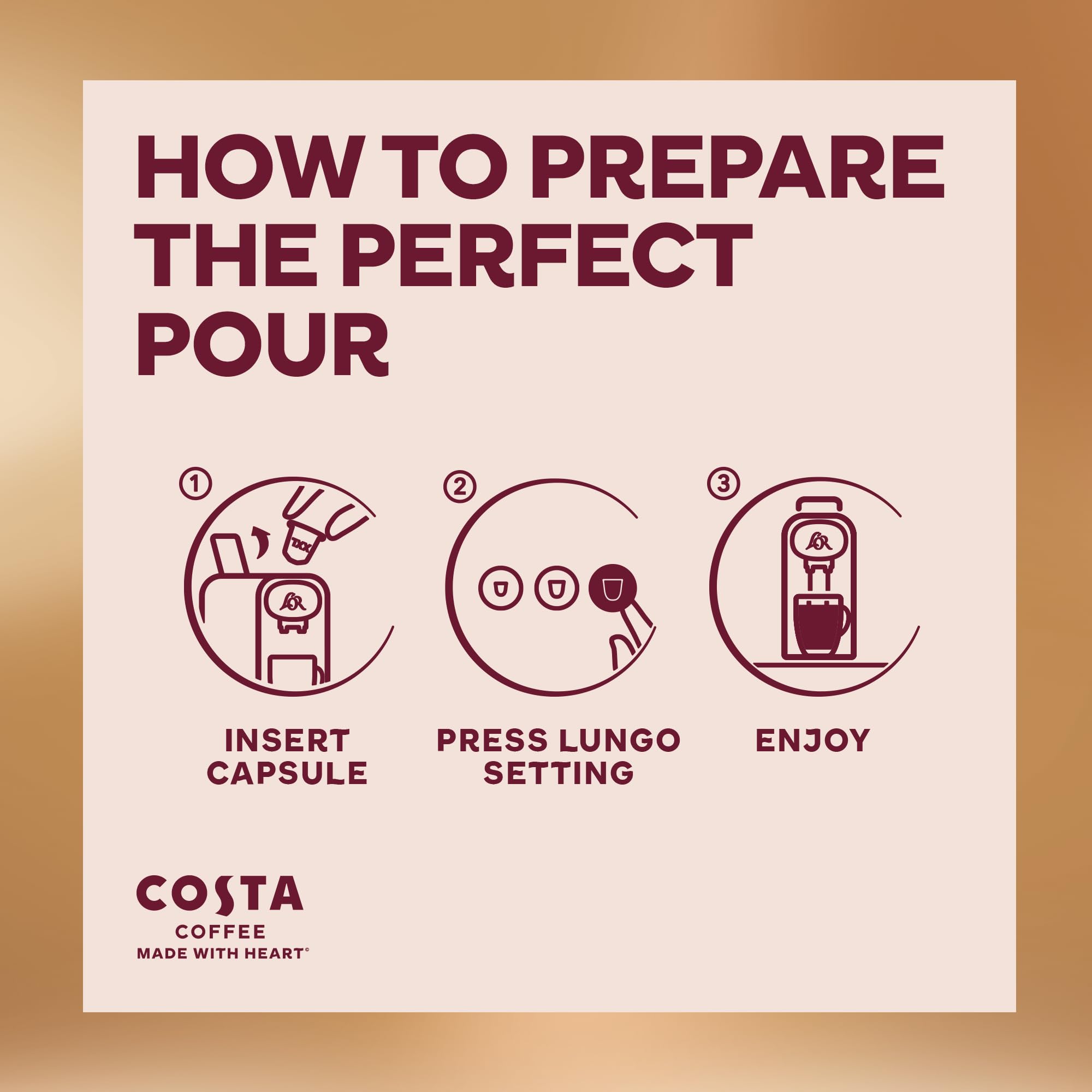 Costa Dark Intense Roast XXL Coffee Pods (Pack of 5, 50 Capsules) for L'OR BARISTA 11