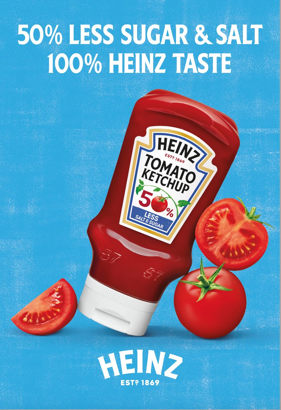Heinz Tomato Ketchup 50% Less Sugar & Salt 800ml 2