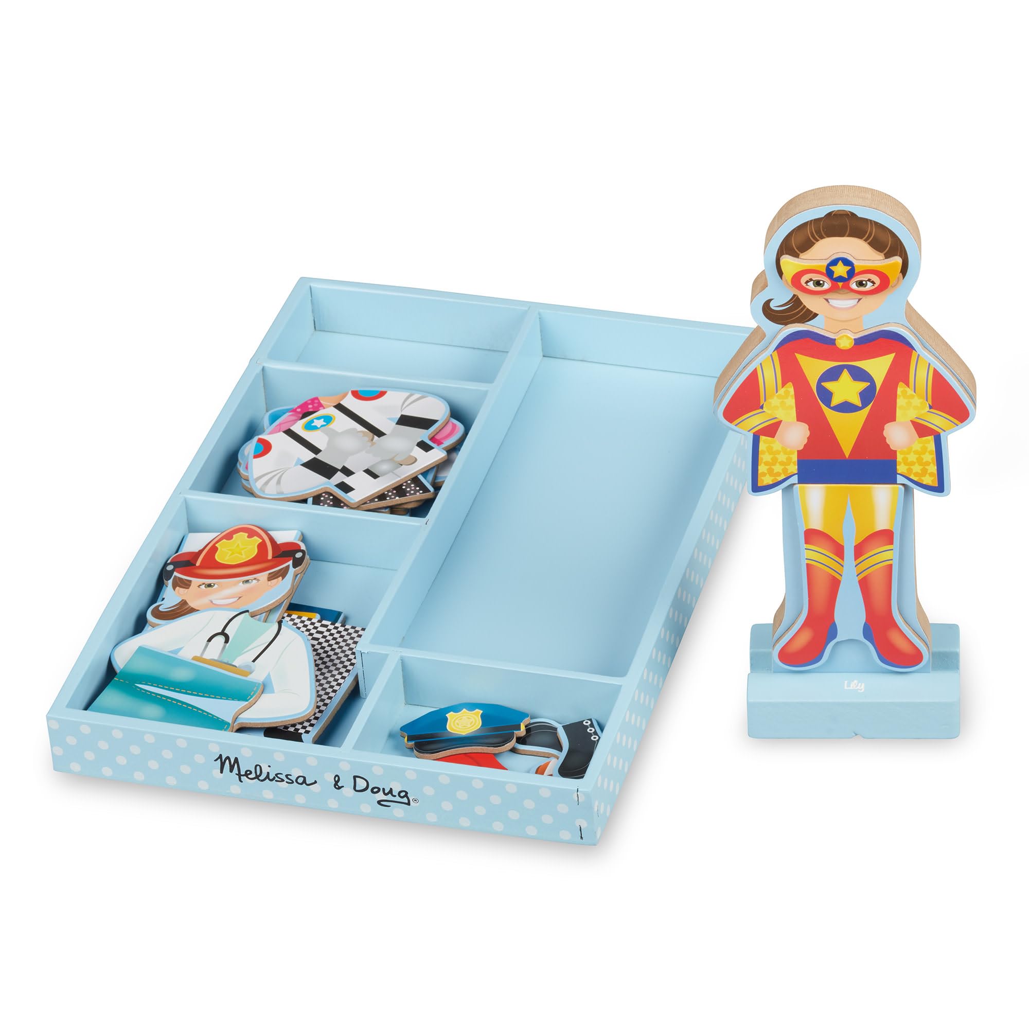 Melissa & Doug Magnetic Dress-Up Doll Set Julia - 24 Magnetic Pieces | Ages 3+