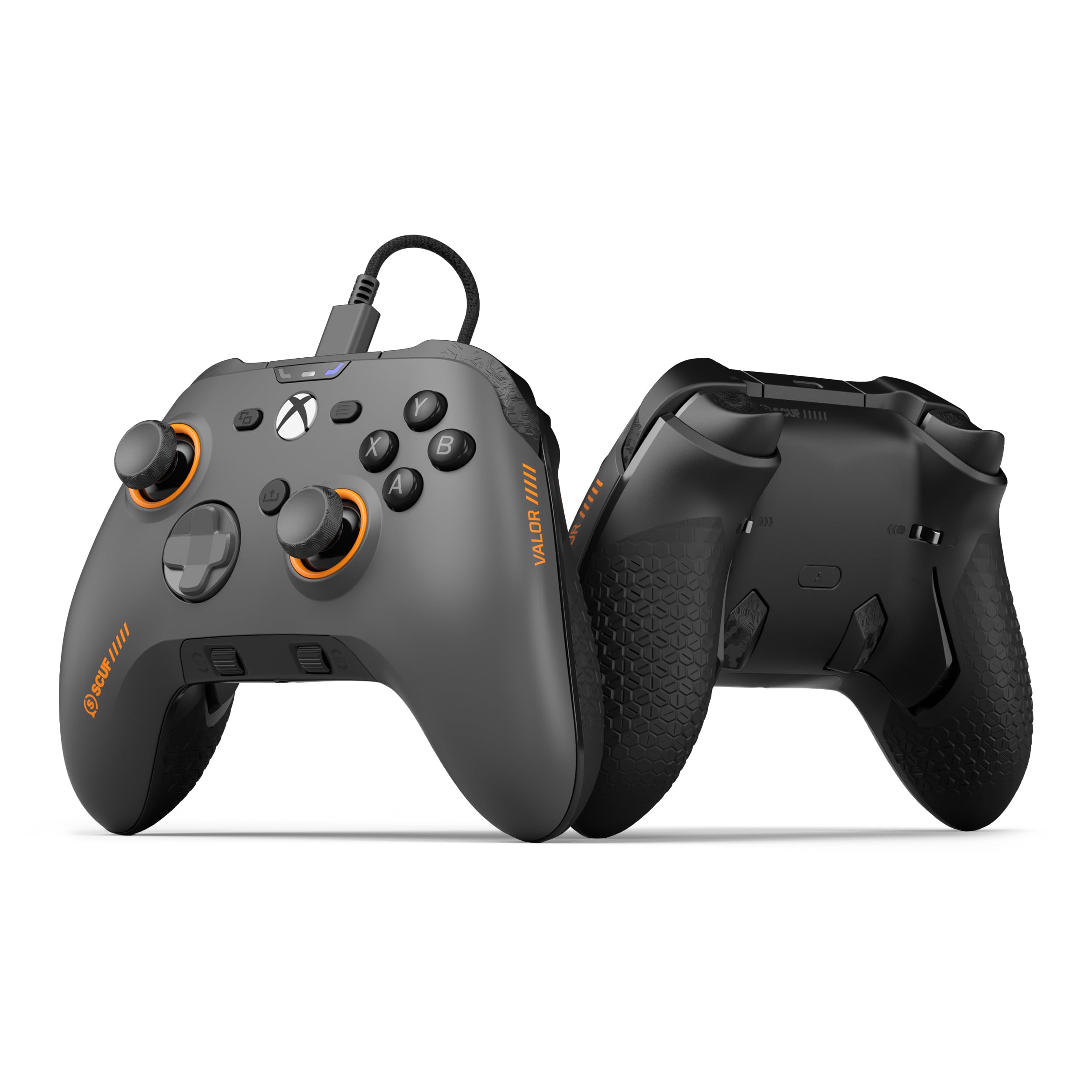 SCUF VALOR PRO Wired Performance Xbox Controller – Customisable Back Paddles, Hall Effect Thumbsticks, Steel Grey