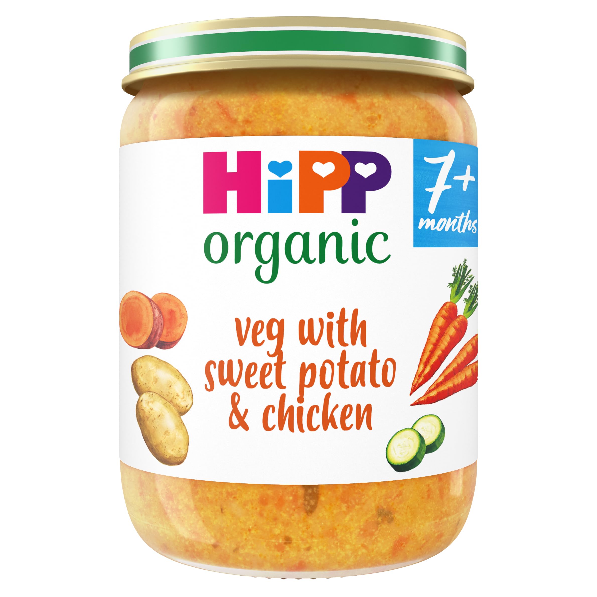 HiPP Organic Veg with Sweet Potato & Chicken Baby Food Jar | 7+ Months | 6 x 190g Pack 1