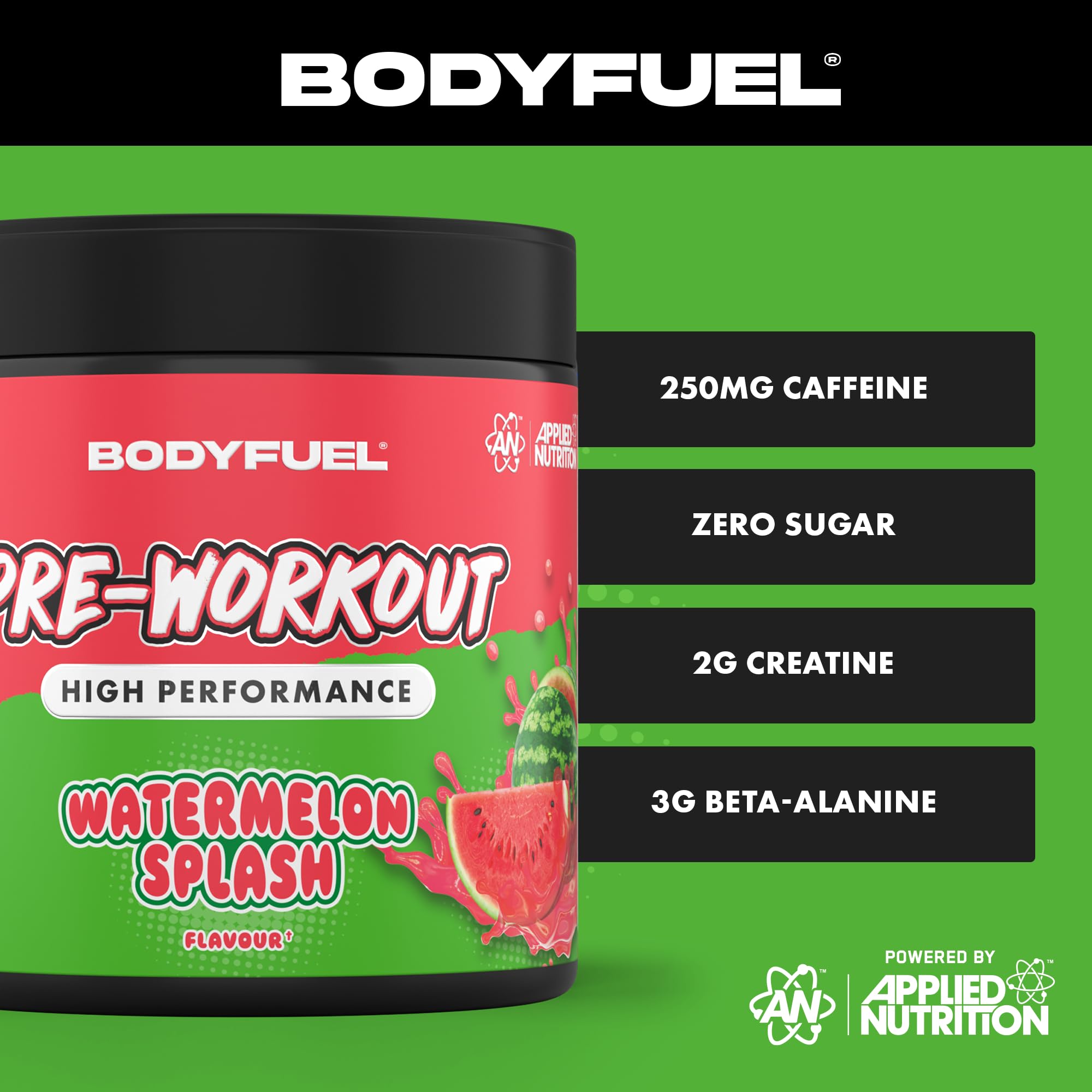 Applied Nutrition BodyFuel Pre Workout Powder for Energy & Muscle Growth | 40 Servings, 320g Tub 2