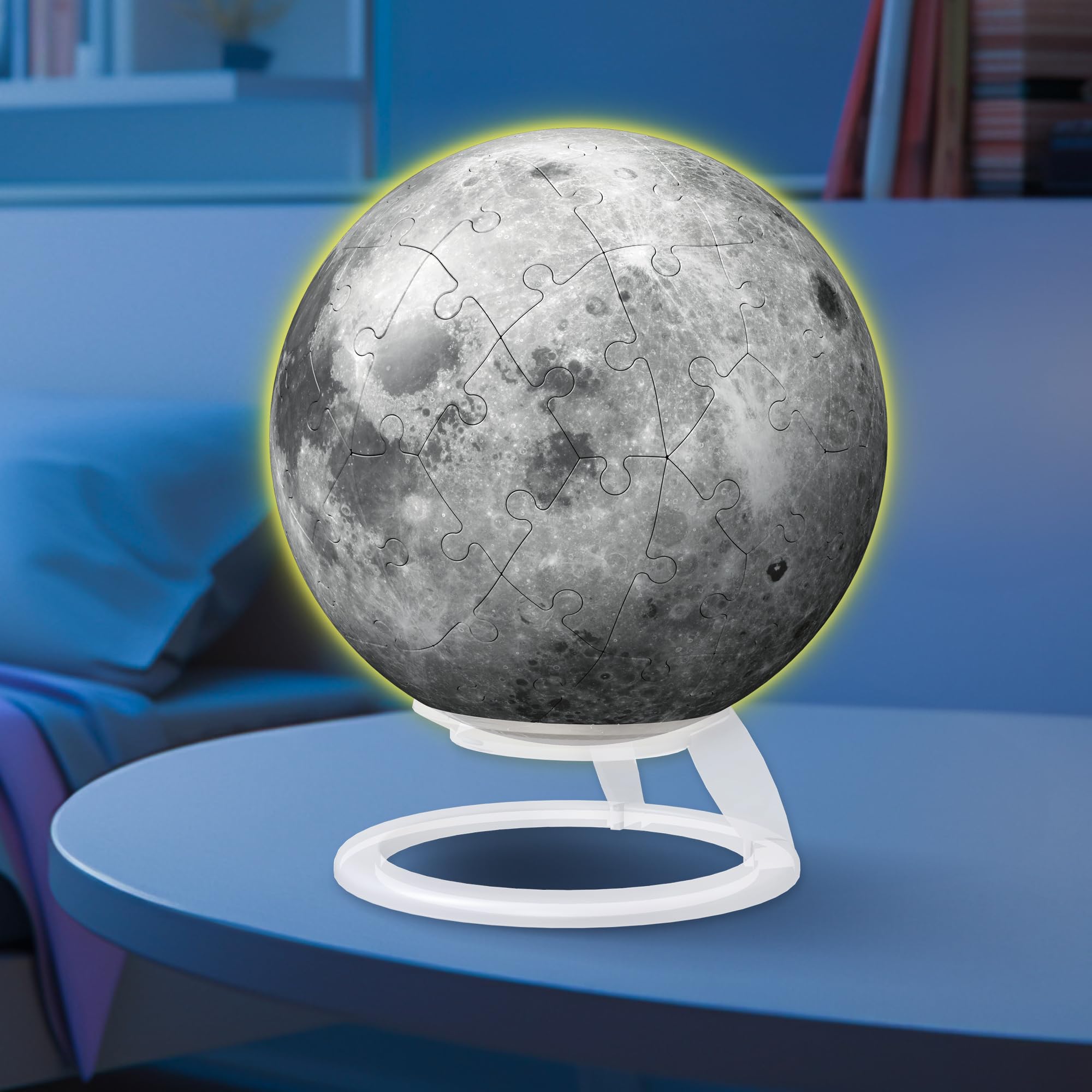 Ravensburger 11586 Glow in The Dark Moon 3D Puzzle - 72 Pieces | Ages 6+ | No Glue Required 2