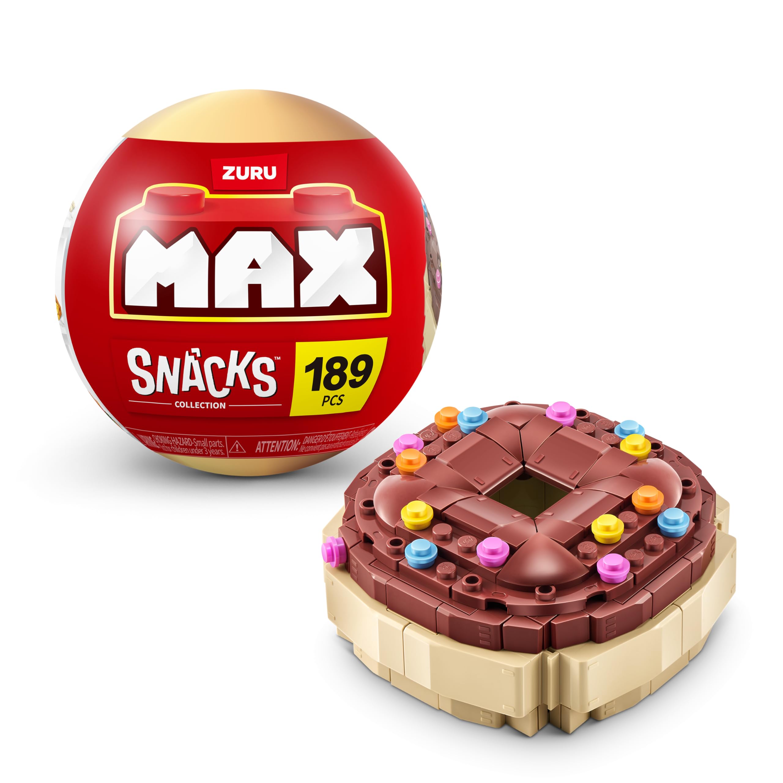 MAX Premium Snacks Building Bricks - Doughnut Collectible Set for Ages 3+ 1