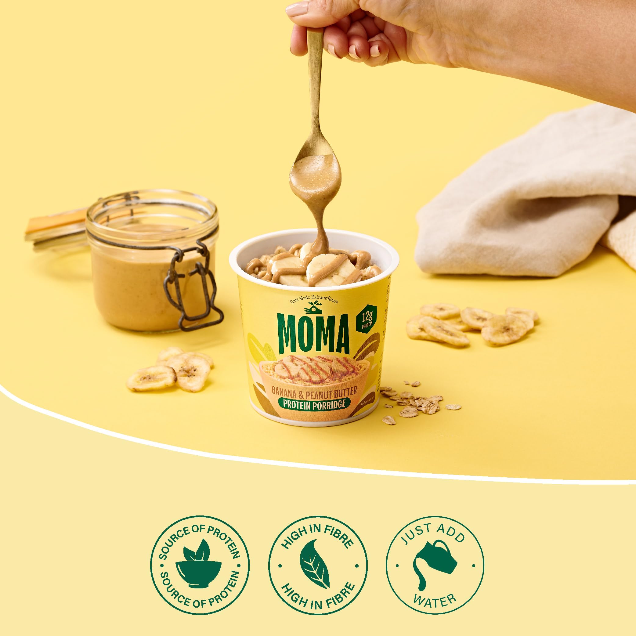 MOMA Banana & Peanut Butter Porridge Pot 65g 5