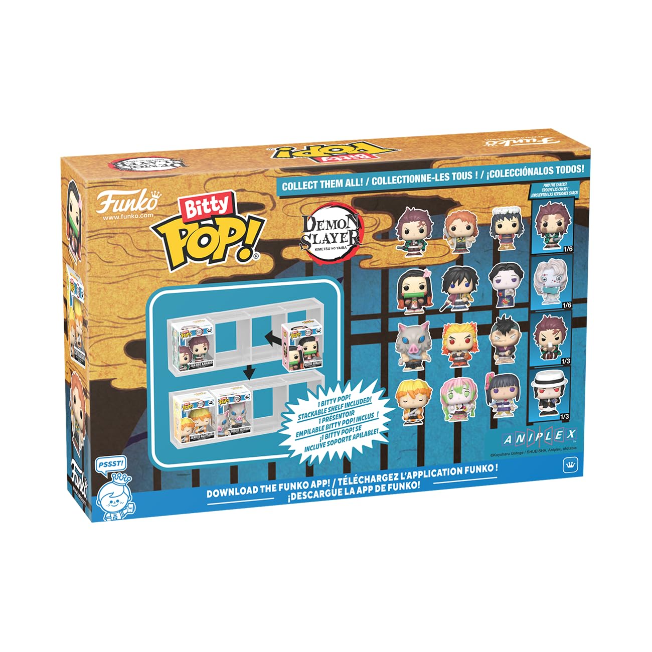 Funko Bitty POP! 4 Pack: Demon Slayer - Zenitsu Agatsuma, Mitsuri Kanroji, 9
