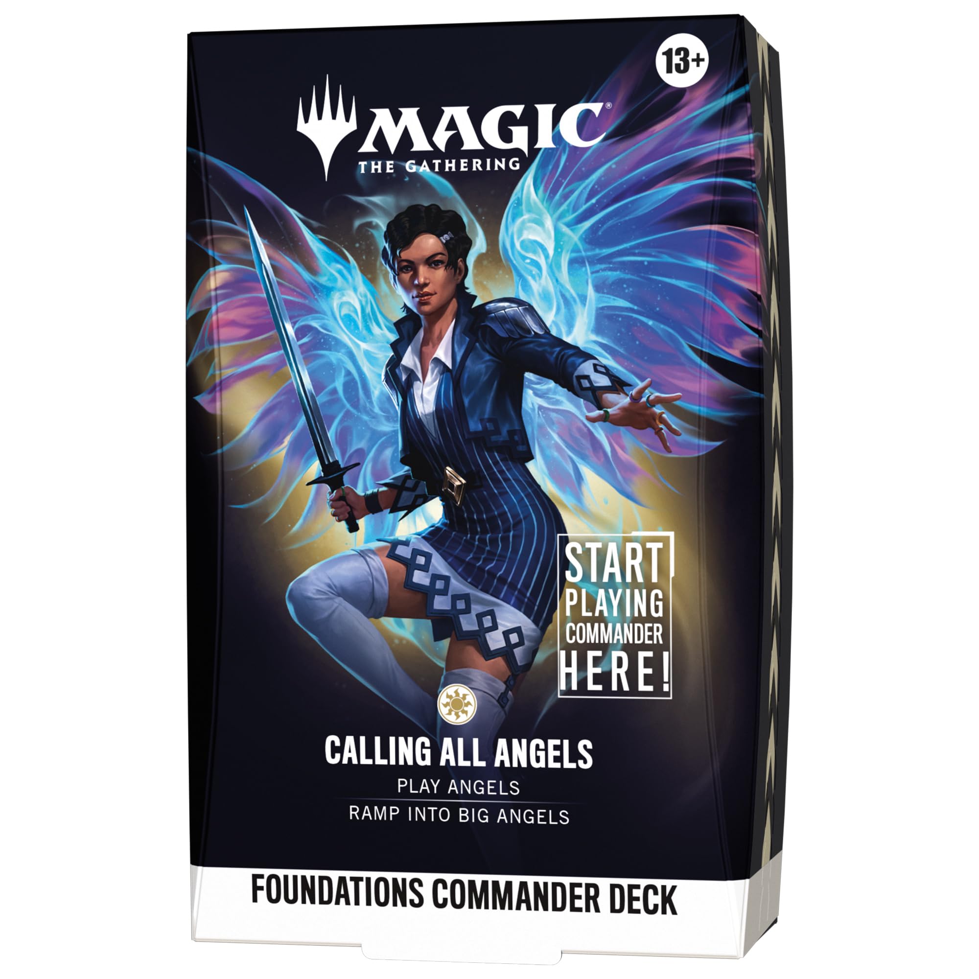 Magic: The Gathering Foundations Commander Deck - Calling All Angels | 100-Card Deck | Unisex Adult
