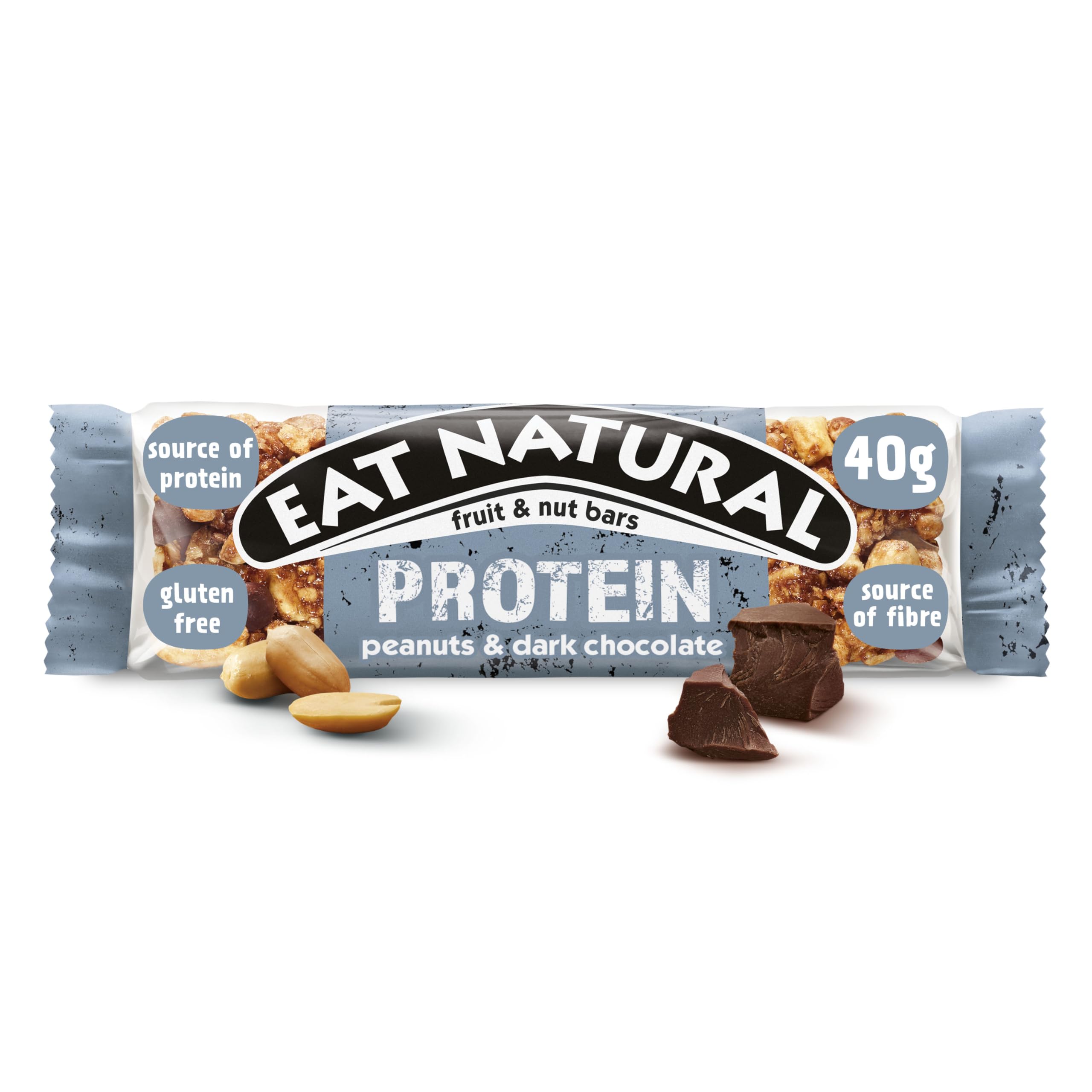 Eat Natural Protein Peanuts & Dark Chocolate Fruit & Nut Bars - Gluten Free, High Protein | 12 x 40g Bars 2