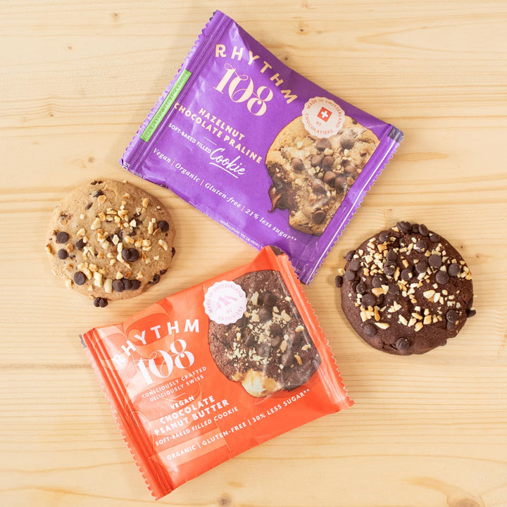 Rhythm 108 Swiss Organic Vegan Hazelnut Chocolate Praline Soft-Baked Cookie