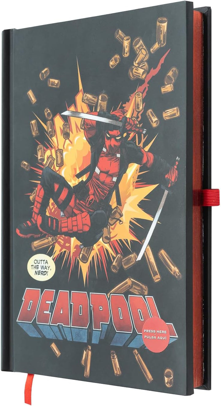 Grupo Erik Marvel Deadpool LED Illuminated Dotted A5 Notebook (GE-MARVEL-DP-A5)