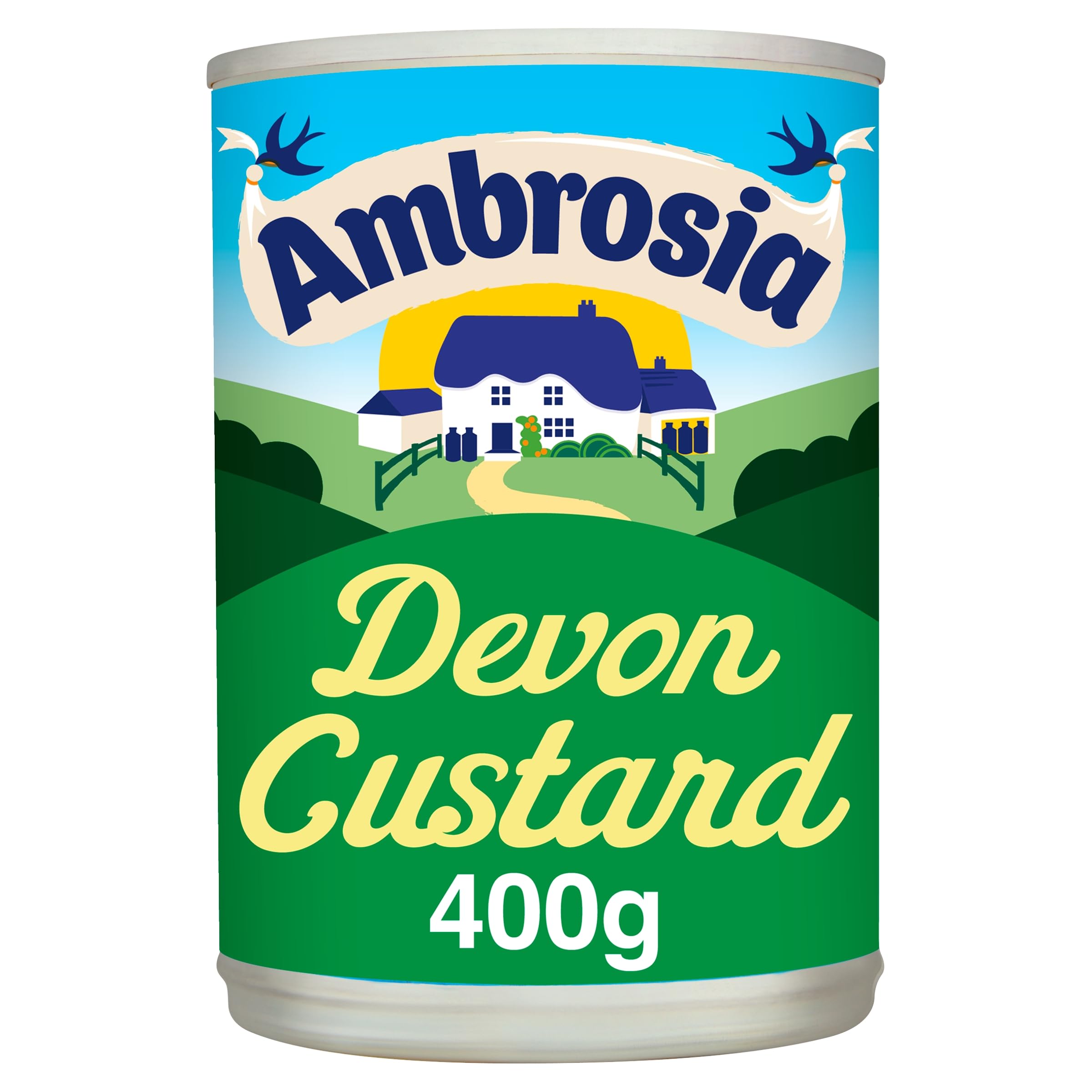 Ambrosia Devon Custard - Creamy Traditional Ready-to-Eat Dessert | 400g Can (Pack of 12) 2