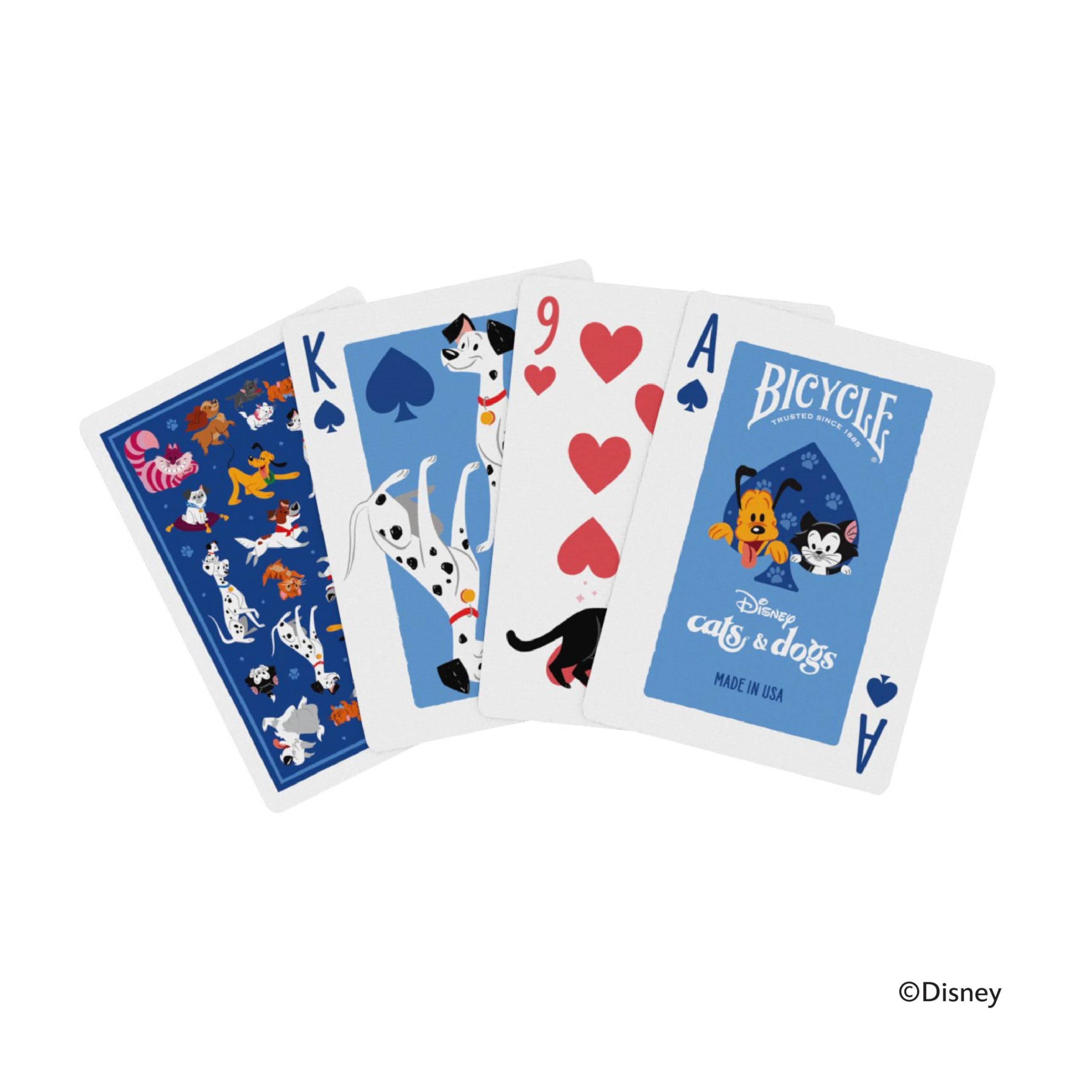 Bicycle Disney Cat and Dogs Playing Cards - Custom Design | Air Cushion Finish | Unisex Adult 6
