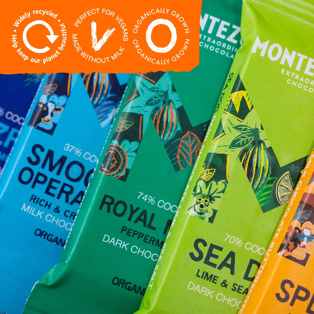 Montezuma - FitzRoy 74% Cocoa Dark Chocolate Mini Bar, Organic, Vegan, Gluten-Free 5