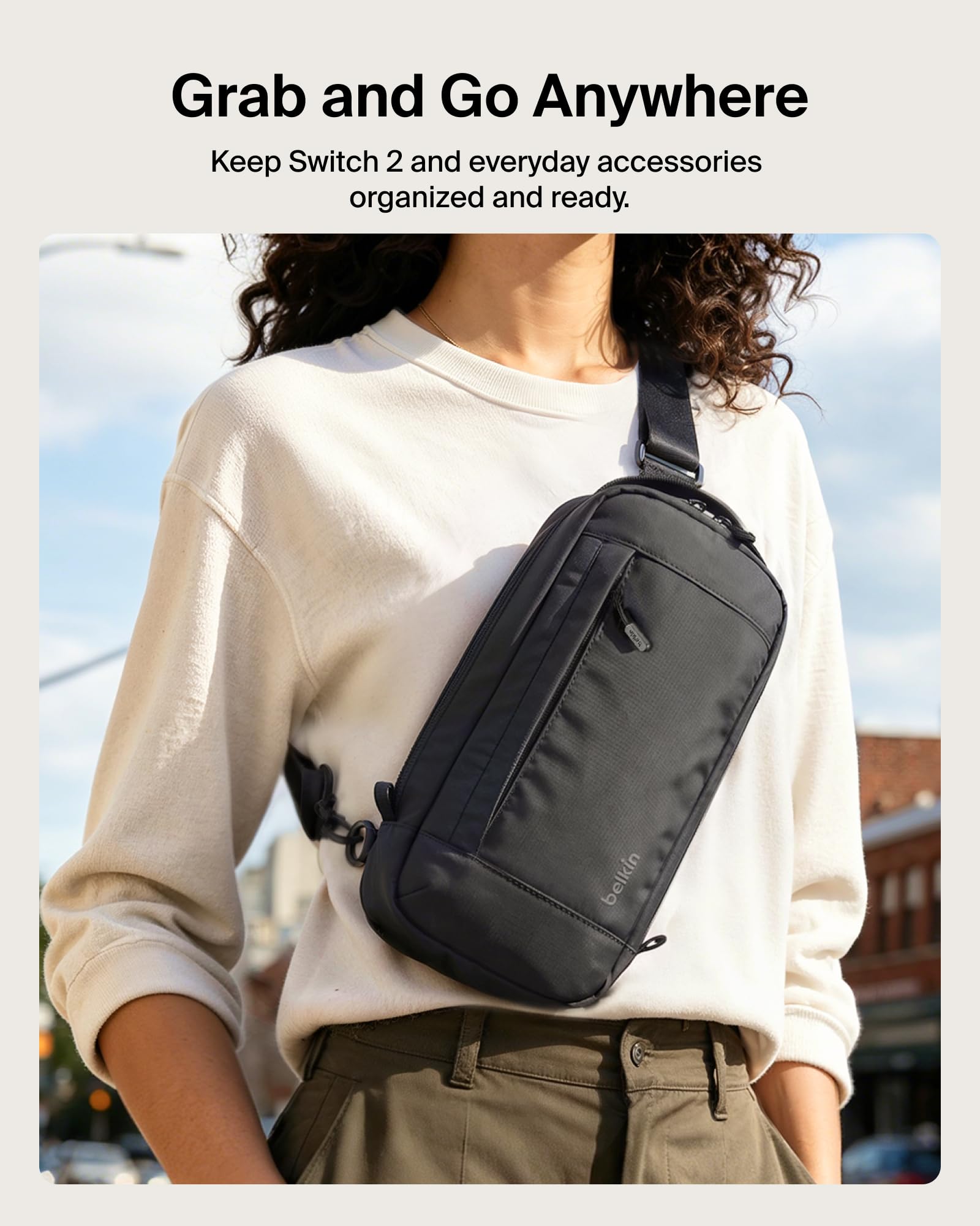 Belkin Gaming Crossbody Bag for Nintendo Switch 2 - Protective Carry Case | Black | ENA022hqBK 2
