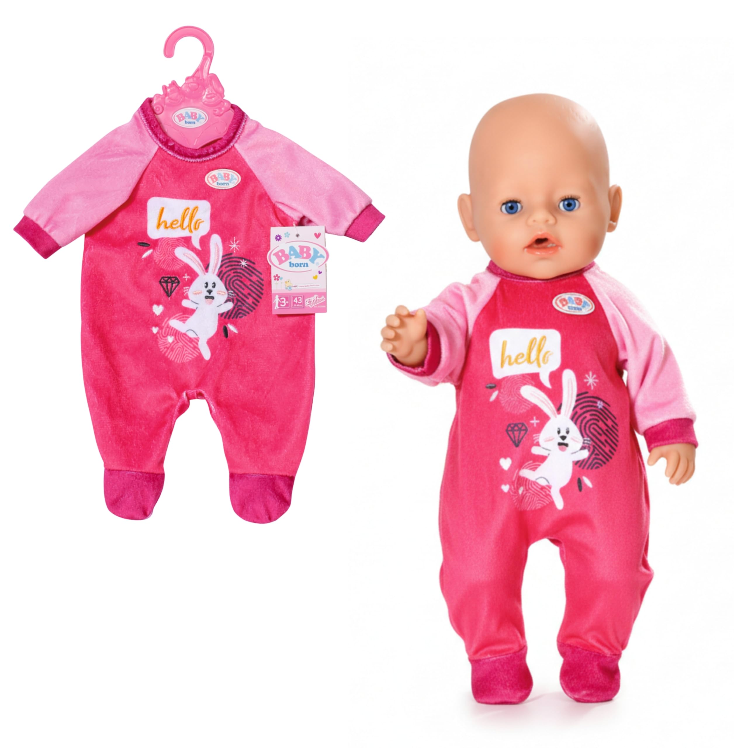 BABY born Nightfriends for babies Romper Pink 43cm (832646)