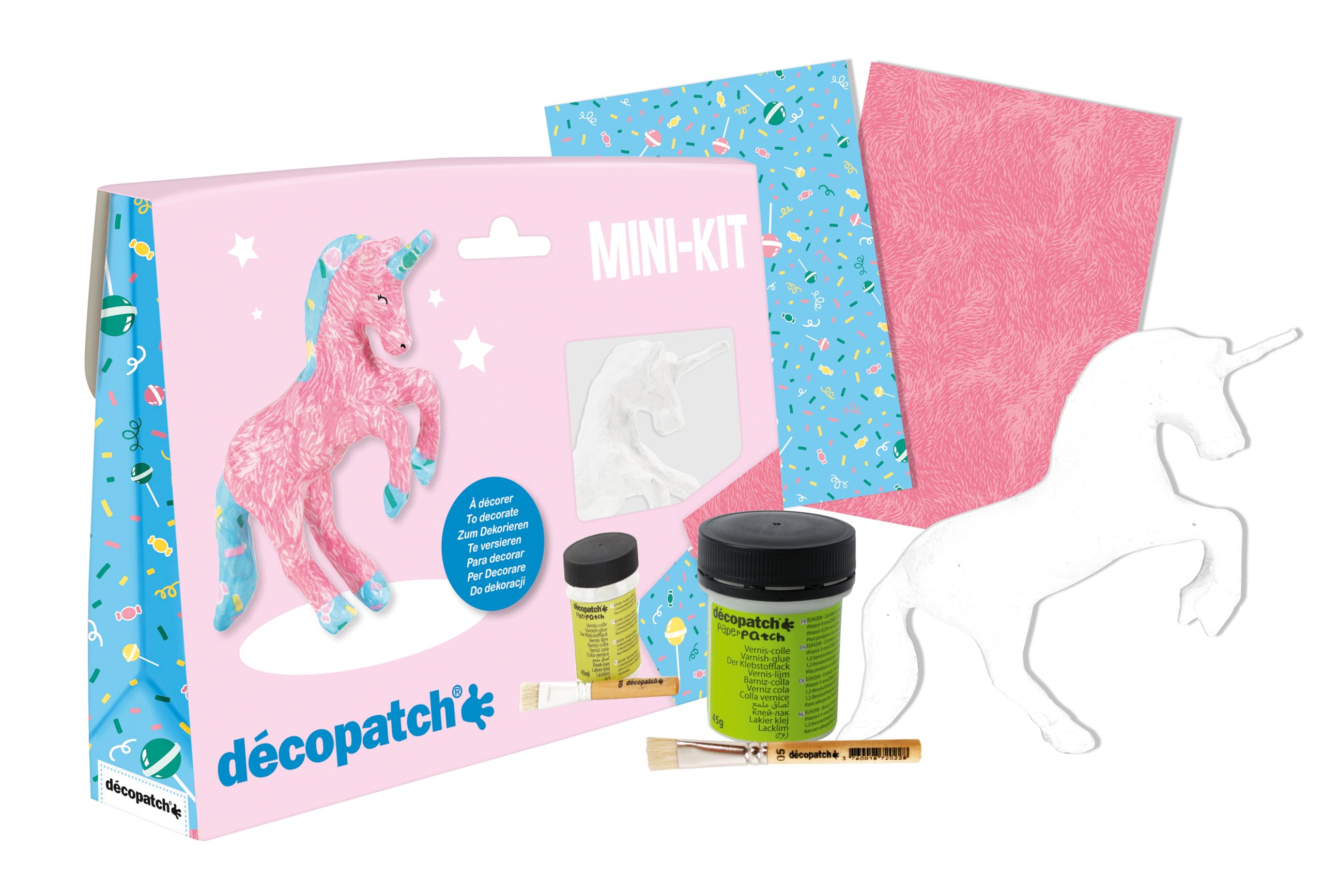 décopatch Unicorn Mini Kit - Papercraft for Kids 5+ | Includes Glue & Paper 2