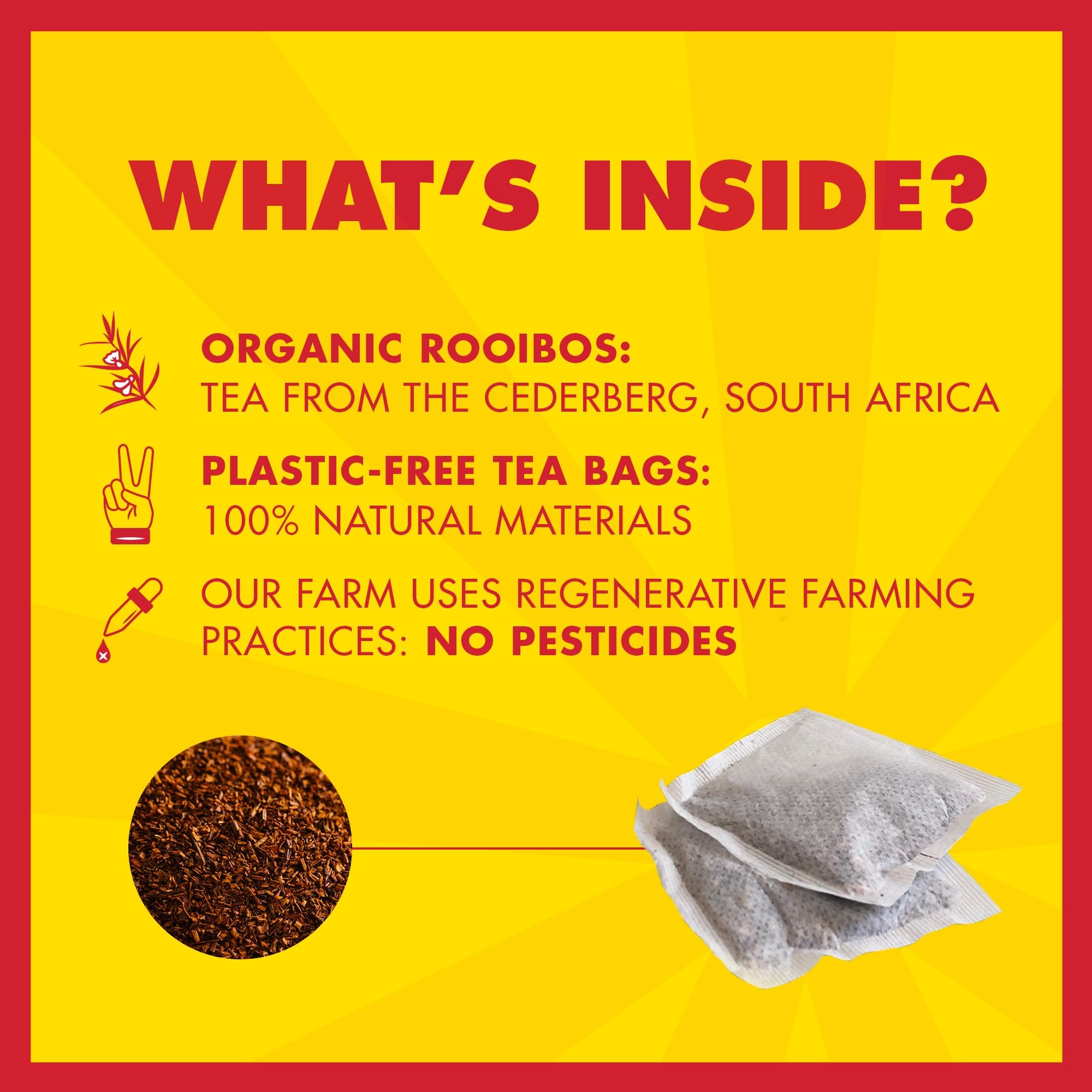 BOS Bio Rooibos koffeinfreier Teebeutel Dose, 40 Teebeutel, 100g 3