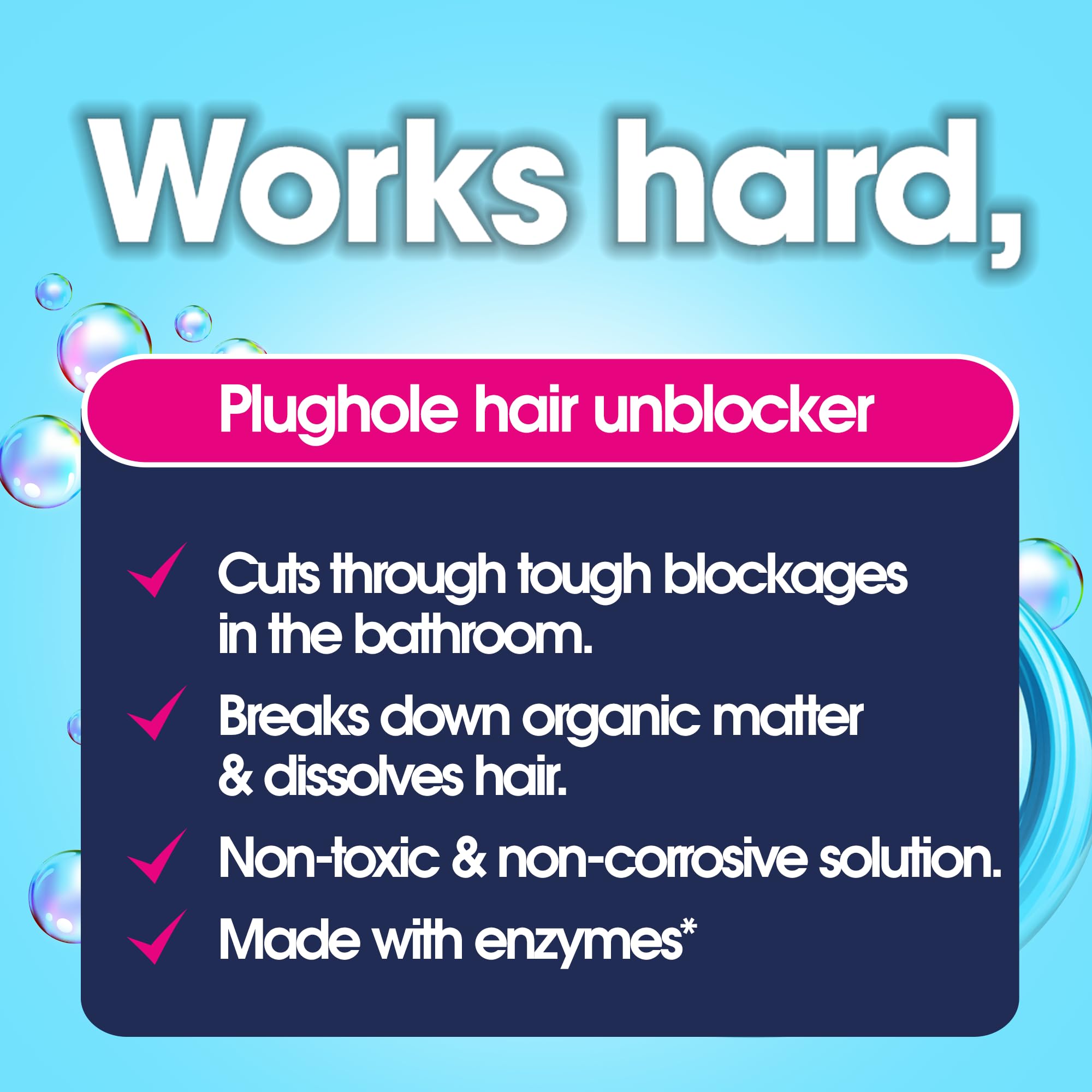 Ecozone Plughole Hair Unblocker - 250ml Enzymatic Drain Cleaner 6