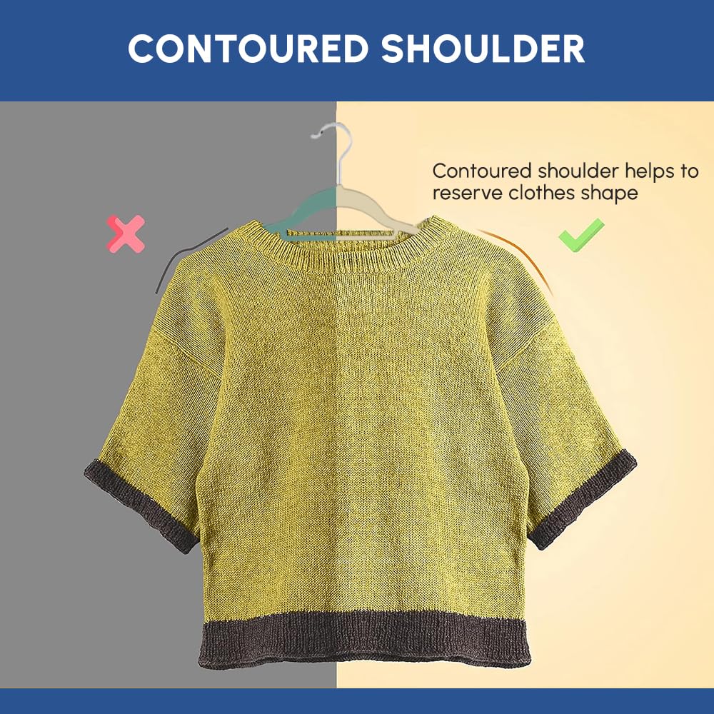 1ABOVE Non-Slip Velvet Hangers 20-Pack - Heavy Duty 41cm Ivory Closet Organizers with Swivel Hooks & Tie Bar 7