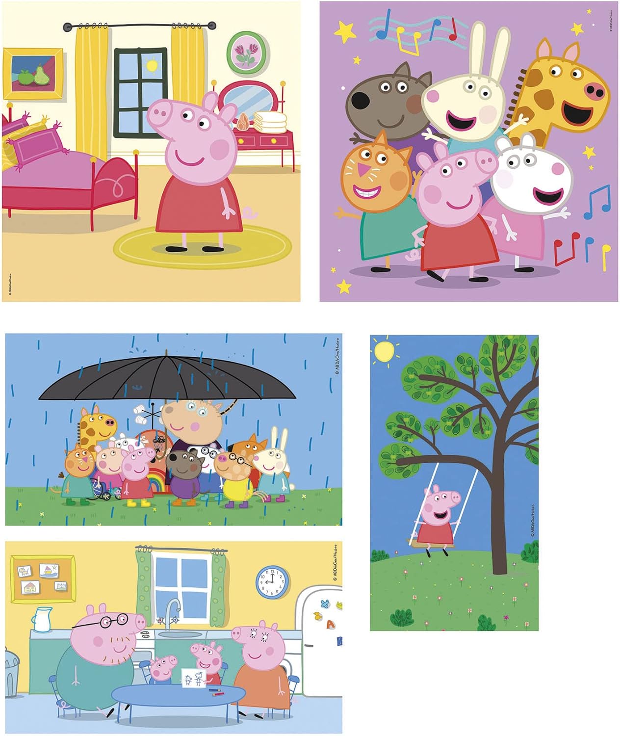 Clementoni Peppa Pig 10-in-1 Supercolor Jigsaw Puzzle Set - 330 Pieces for Ages 4+ 4
