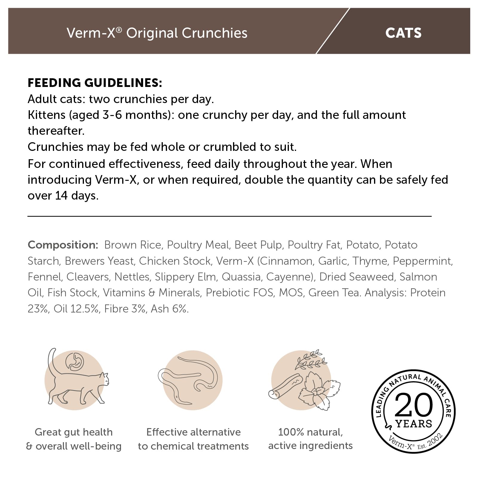 Verm-X Natural Treats for Cats - 60g | Supports Intestinal Hygiene | Vet Approved 5