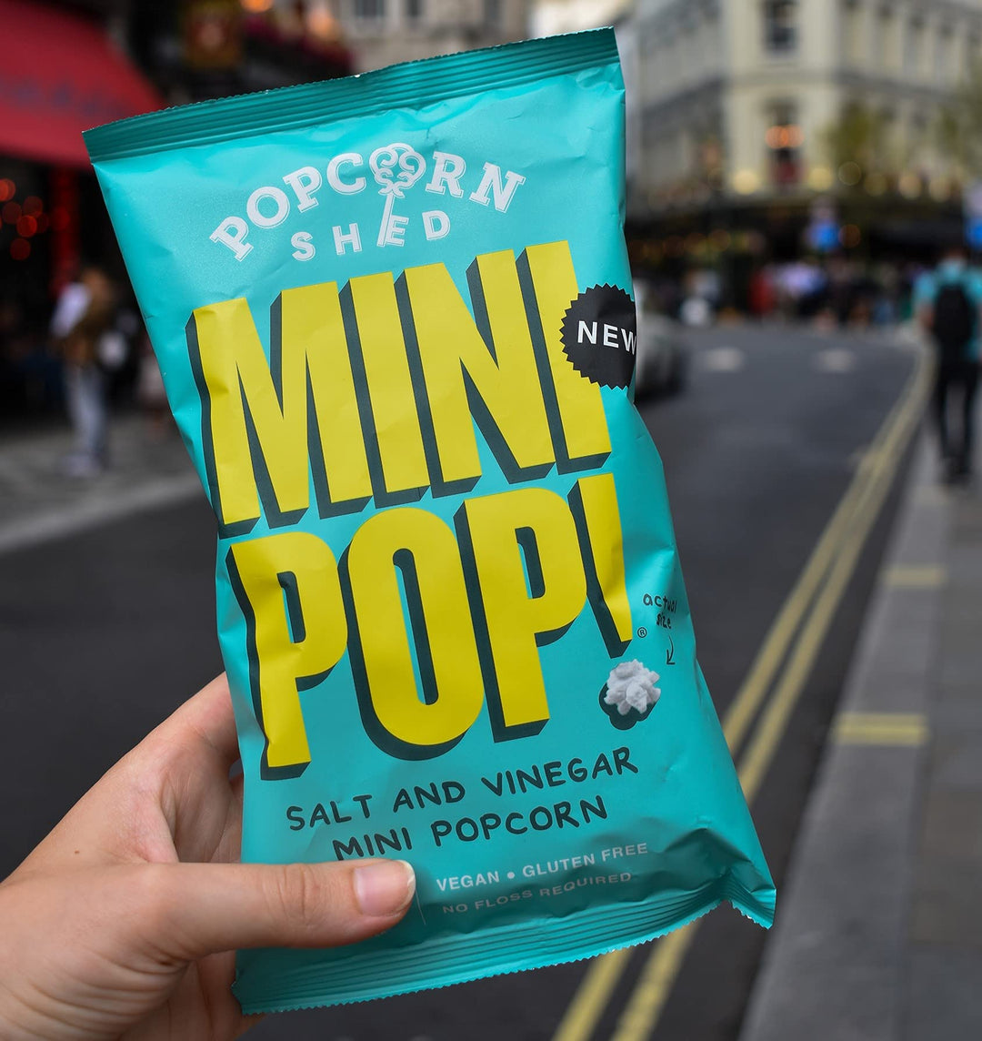 Popcorn Shed MiniPop! Salt & Vinegar Flavour Vegan Popcorn Snack