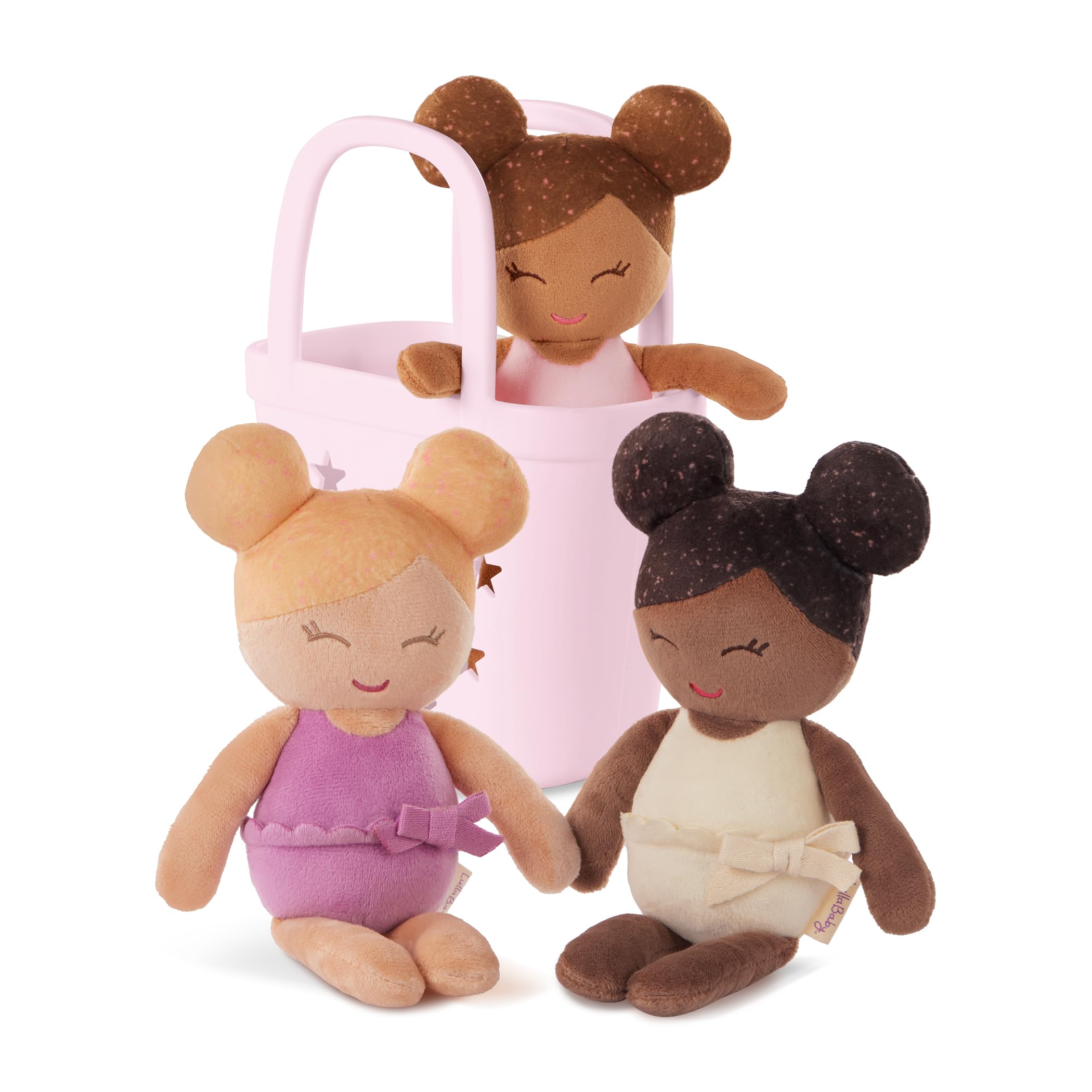 LullaBaby Washable Bath Dolls Set - 3-Piece, 9-Inch, Water-Safe for Ages 2+