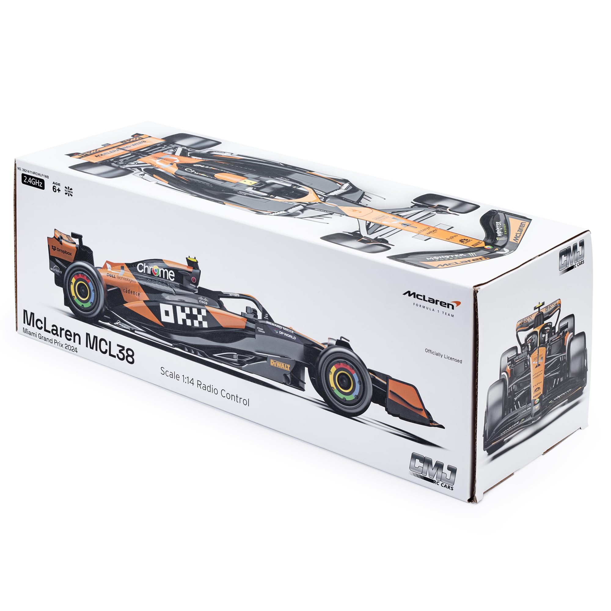 McLaren MCL38 RC Car - 1:14 Scale 2.4GHz Remote Controlled F1 Vehicle for Kids & Collectors 14