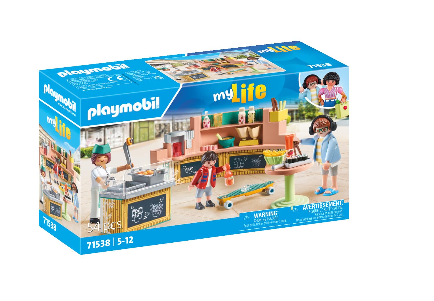 Playmobil 71538 myLife Food Lounge Restaurant Playset with 3 Figures