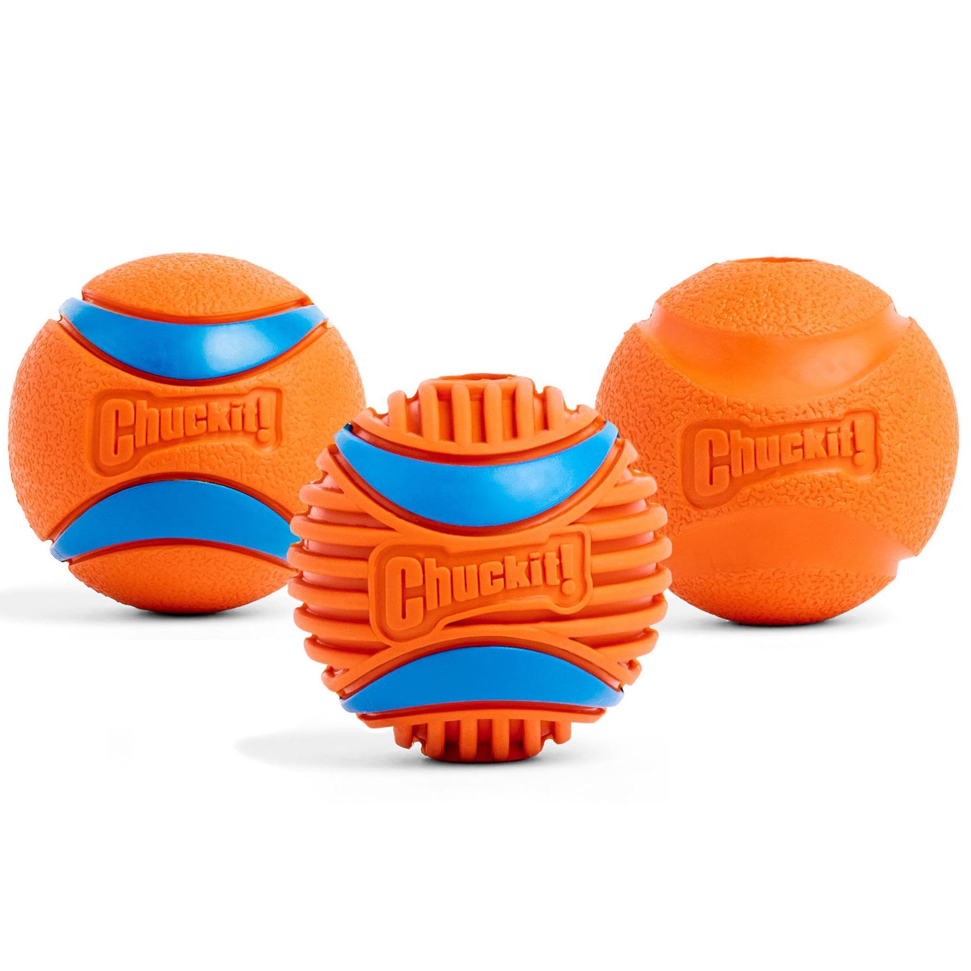 Chuckit! Fetch Medley Gen 3 Medium Dog Balls - Durable Rubber, Lightweight, Multi-Color Pack of 3 6