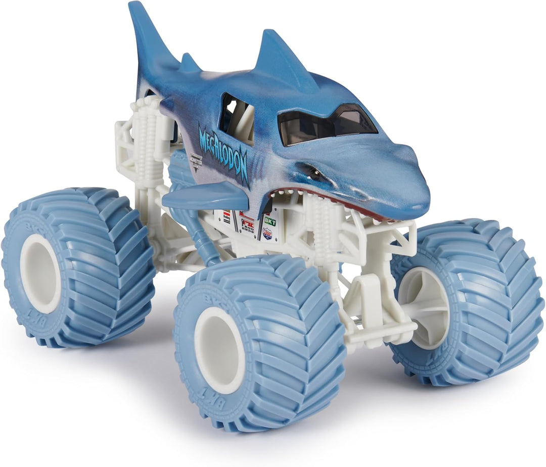Monster Jam 1:24 Scale Die-Cast Megalodon Truck - Official BKT Tyres & Working Suspension