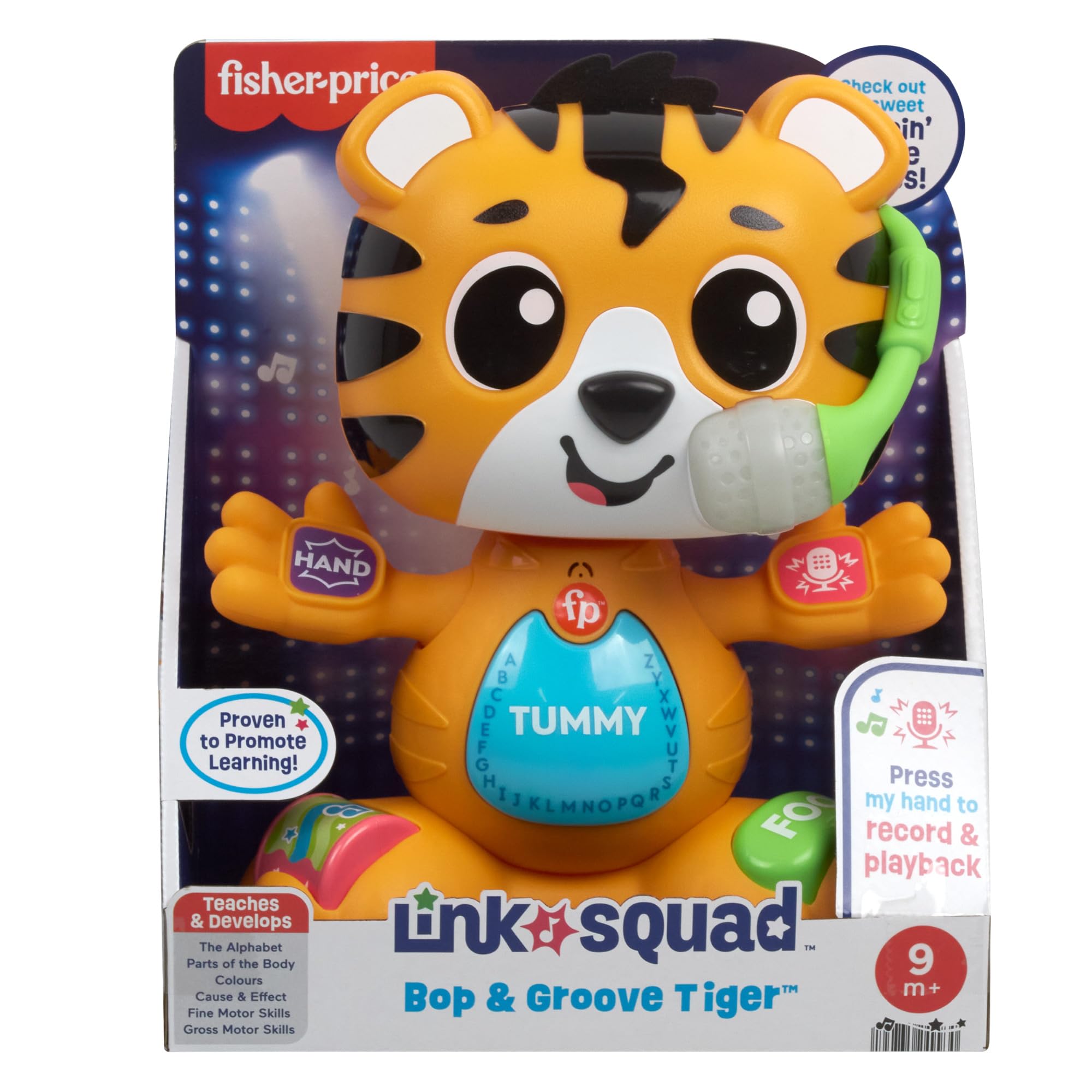 Fisher-Price Link Squad Bop & Groove Tiger - Music, Lights & Learning Toy for 9+ Months 6