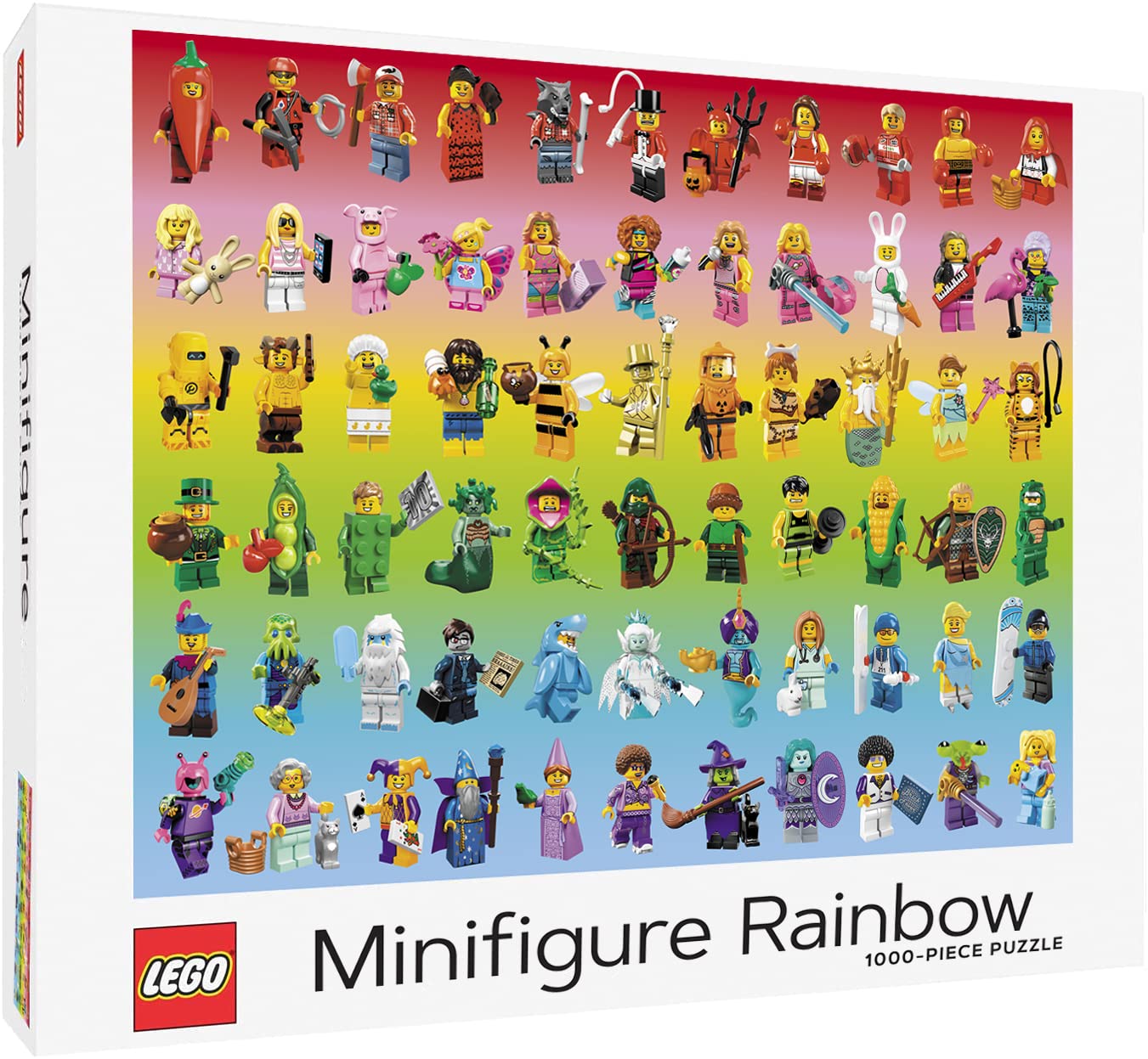 LEGO Minifigure Rainbow 1000-Piece Puzzle by Chronicle Books