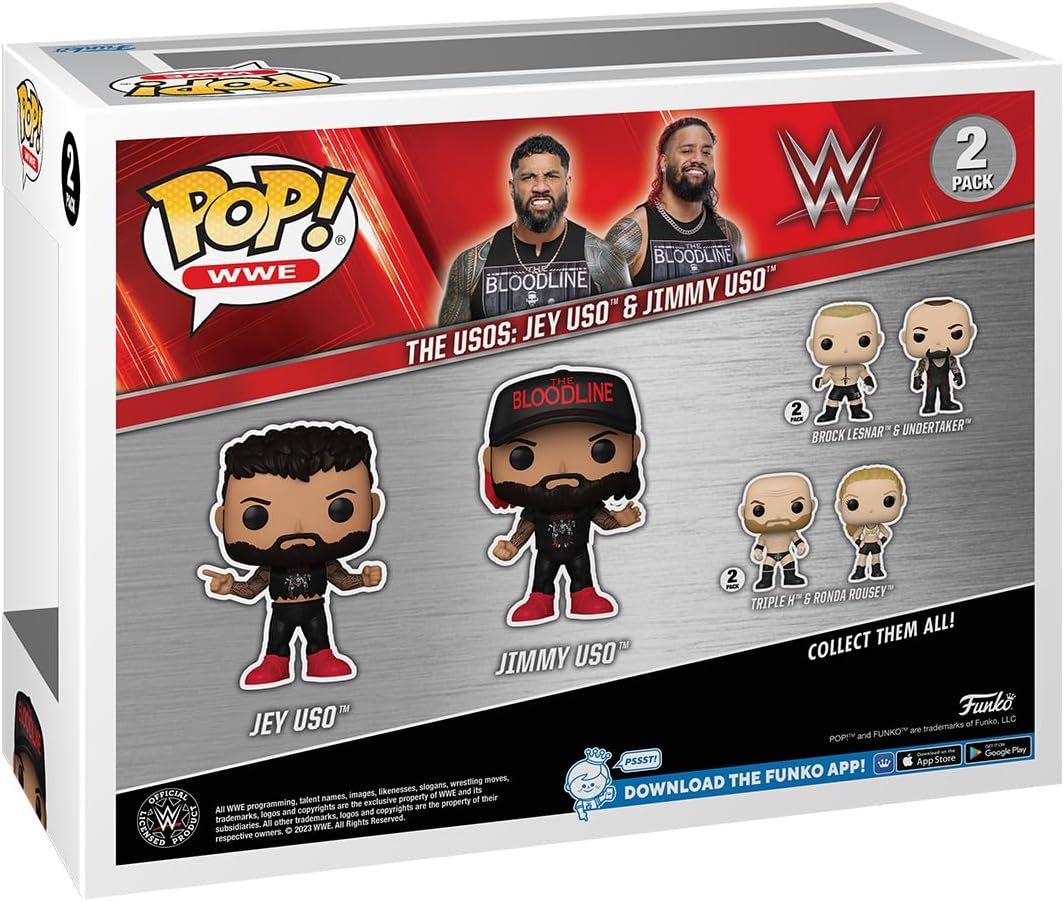 Funko Pop! WWE: Jey Uso - Uso Bros Brothers 2PK Vinyl Figure (72282) 6