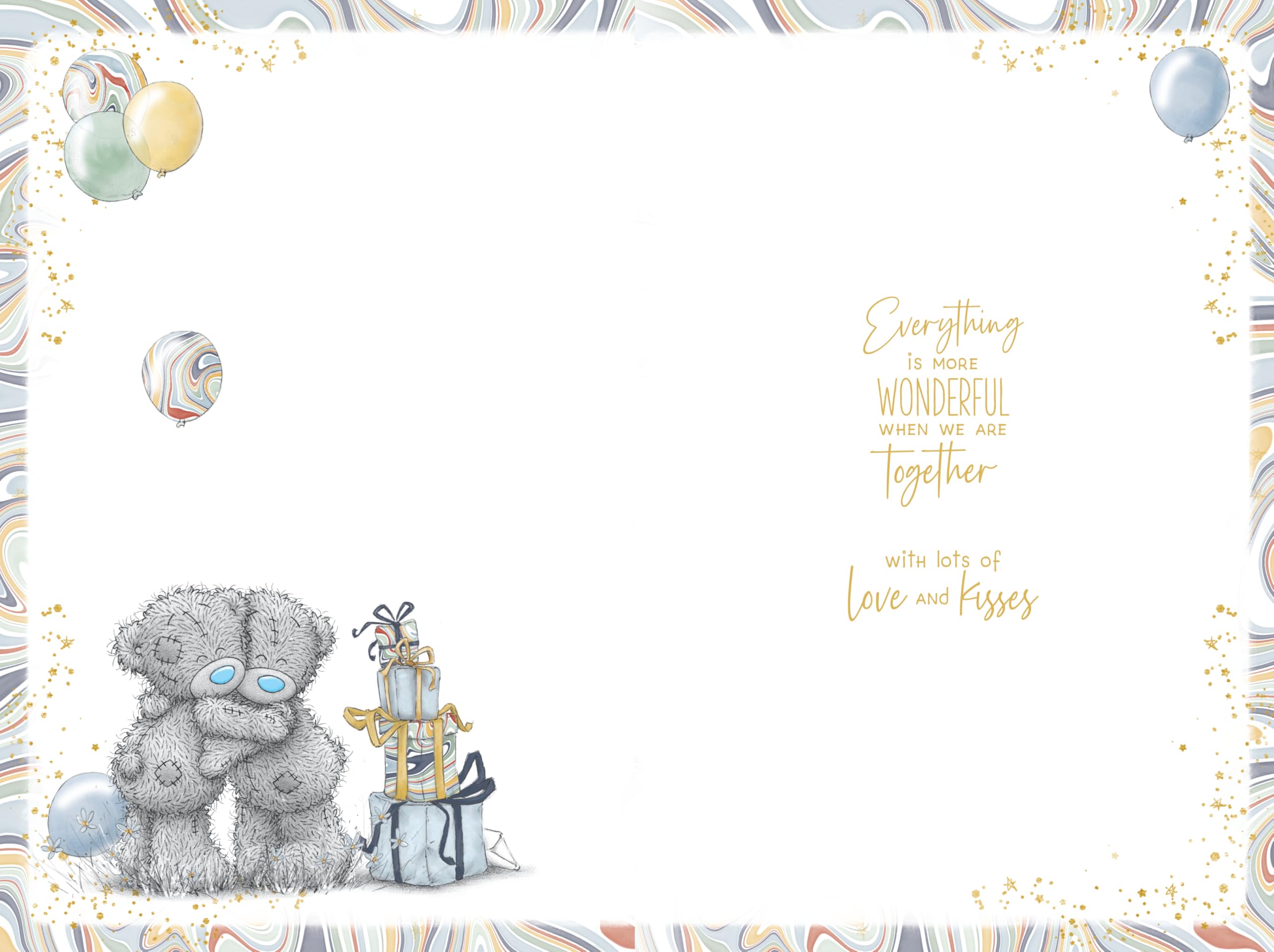 Me To You Tatty Teddy 'For My Amazing Boyfriend' Luxury Gold Foil Birthday Card | 6 x 9 Inches