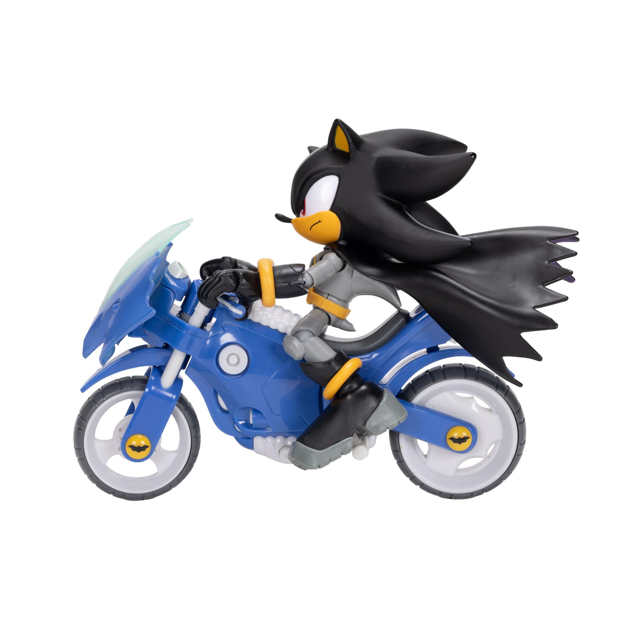 Sonic The Hedgehog Shadow as Batman & Batcycle Action Figure Set | 5-Inch Figure | 22 Points of Articulation 4