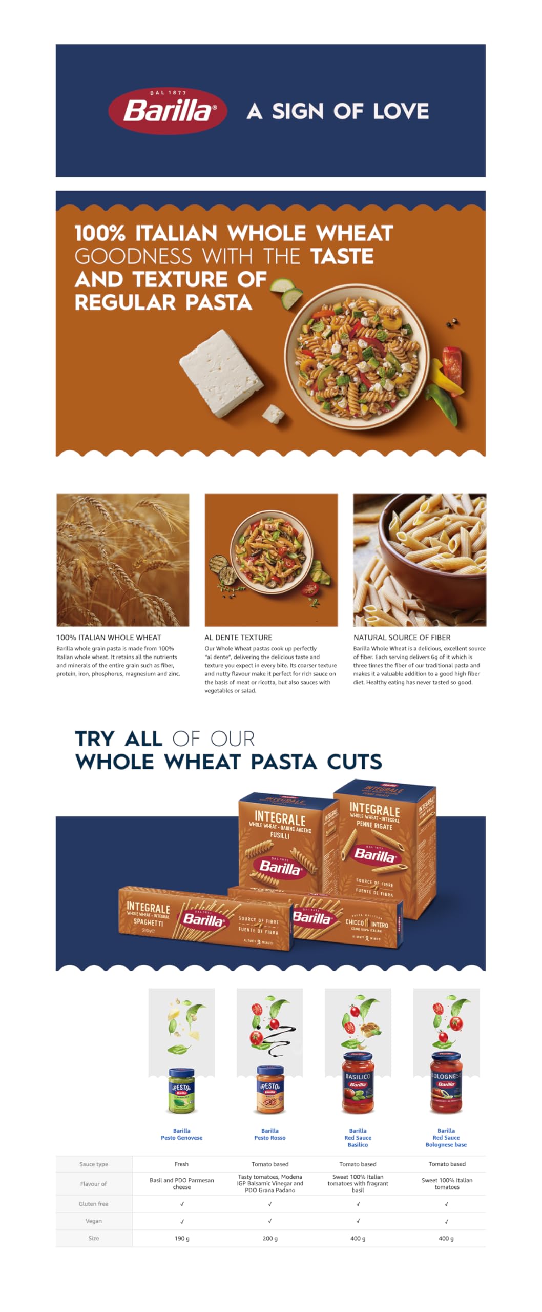 Barilla Wholegrain Spaghetti Pasta - Authentic Italian Long Cut Pasta, 500g 5