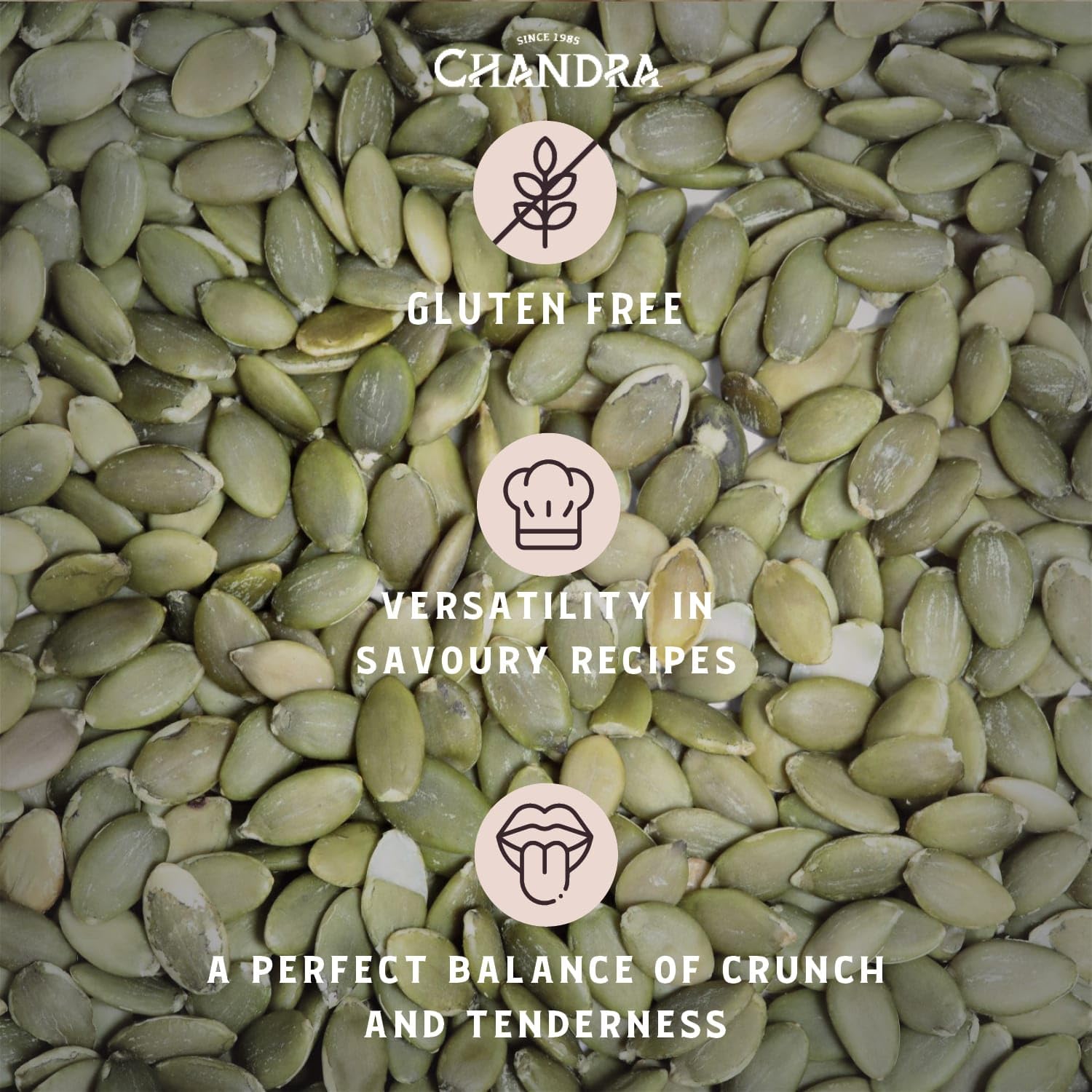 CHANDRA Raw Pumpkin Seeds - 1kg Pack | High Fibre, Keto & Vegan Friendly 4