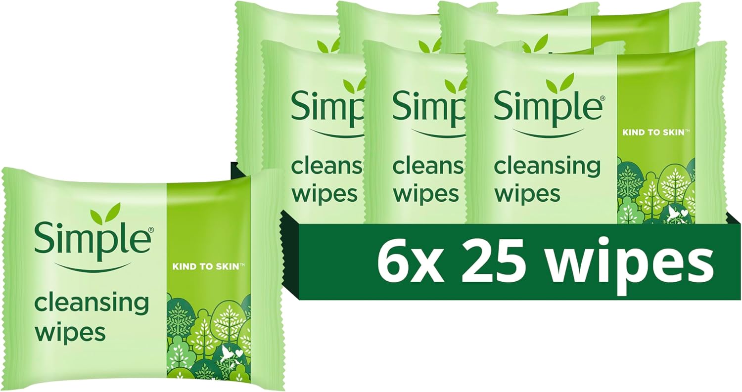 Simple Kind to Skin Biodegradable Cleansing Wipes (140 Wipes)