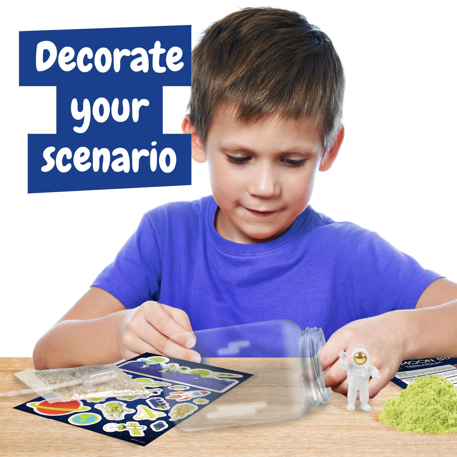 Science4you Moon Station NASA Terrarium Kit - Glow in the Dark Space Ecosystem for Kids 8+ 3