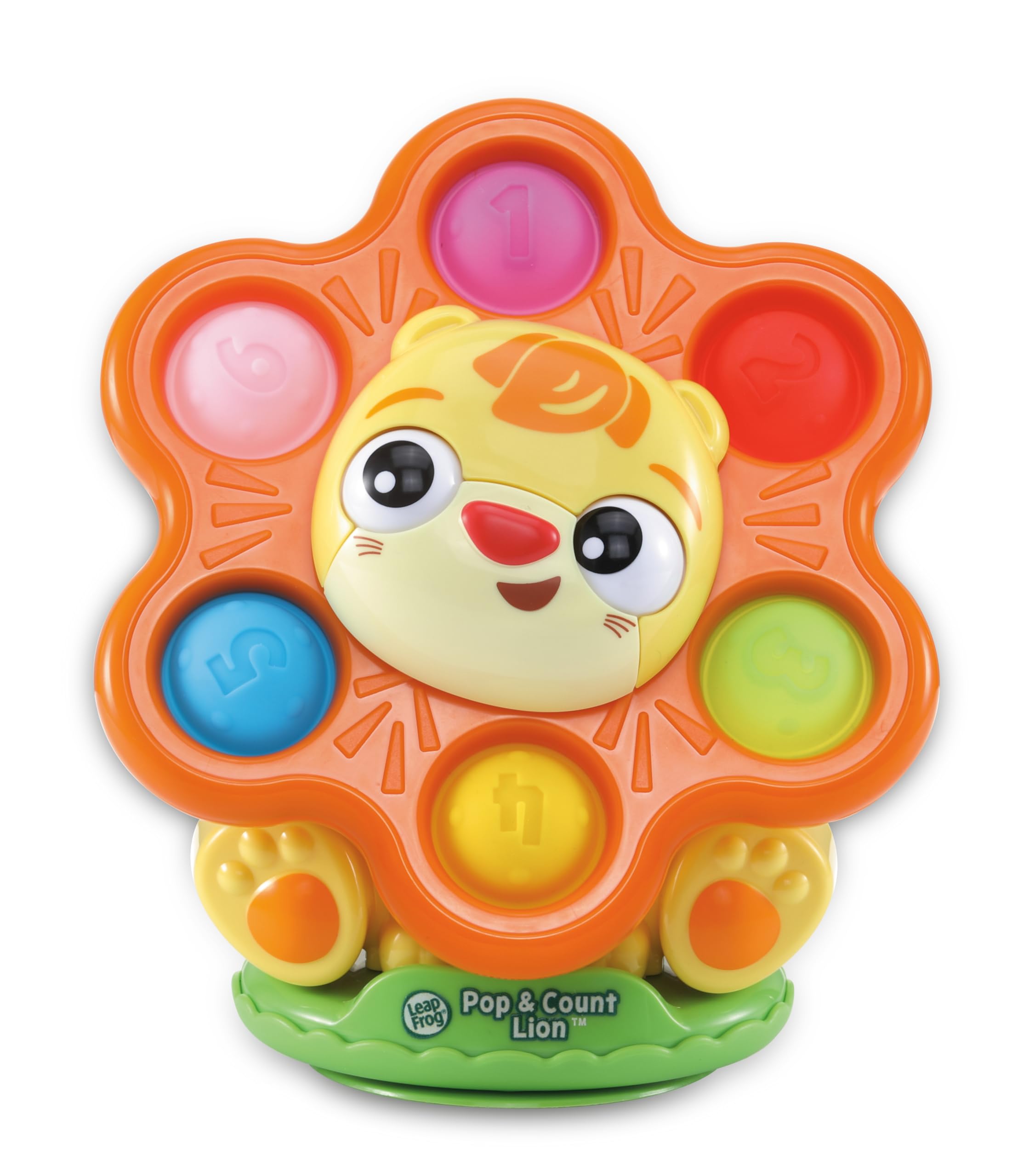 LeapFrog Pop & Count Lion - Sensory Suction Cup Toy with Squishy Buttons for Toddlers 6-24 Months