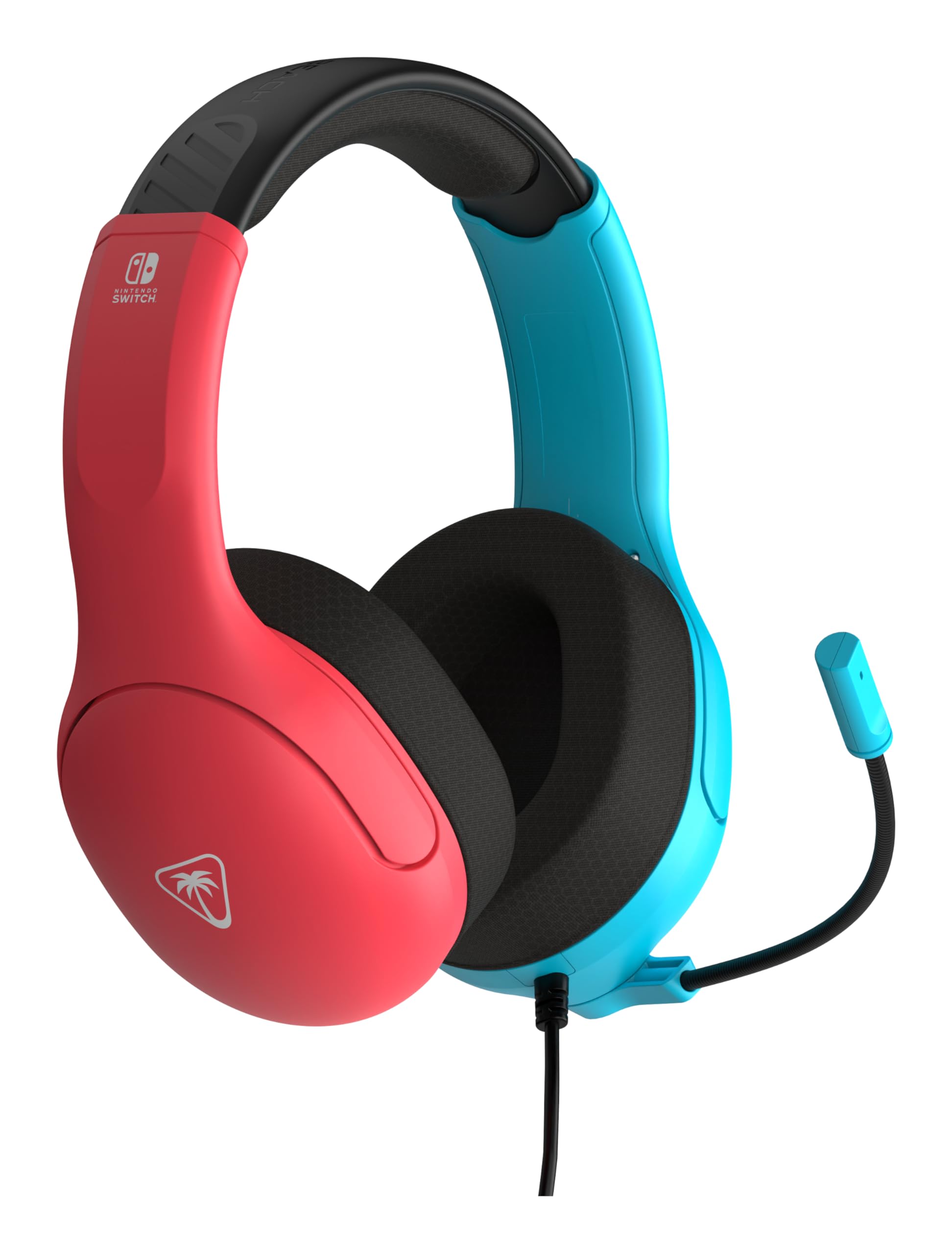 Turtle Beach Airlite Fit Neon Blue and Red Wired Gaming Headset with Flip-t 9