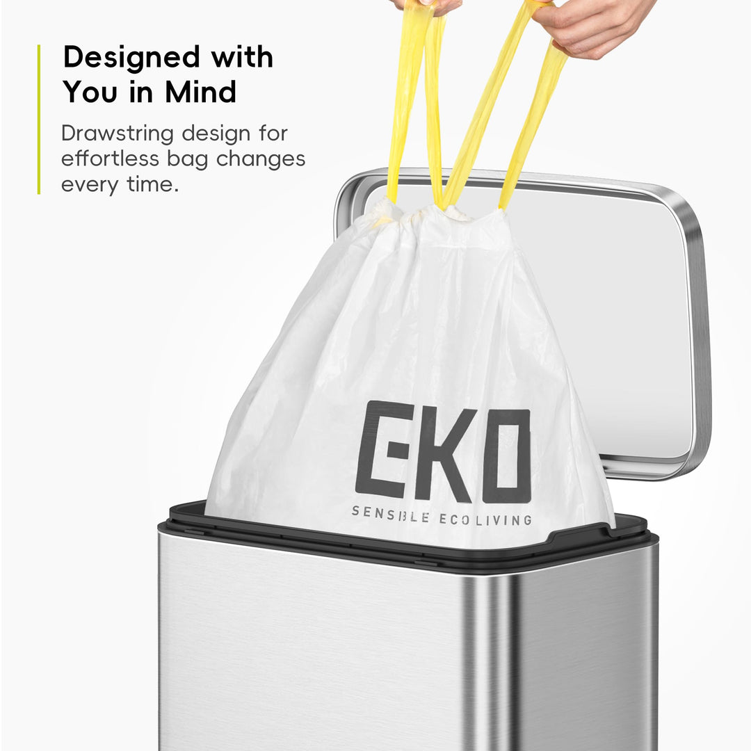 EKO Extra Strong Drawstring Bin Liners for 18-21L Kitchen Bins - 20 Bags