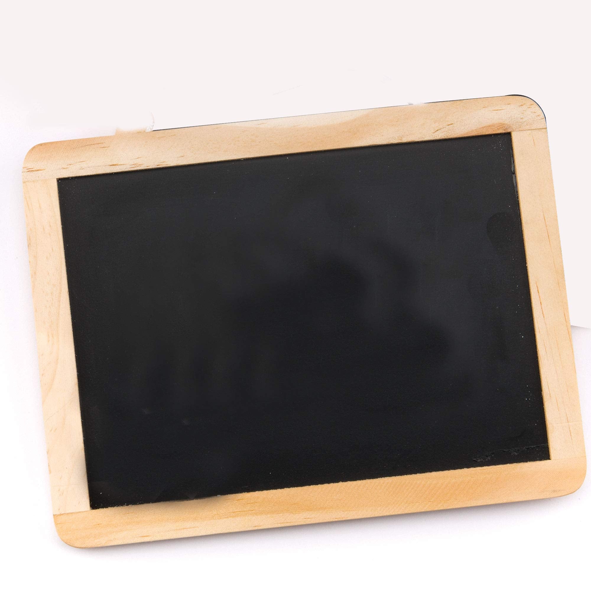 Baker Ross Wooden Chalk Board Set - Double-Sided Kids Craft Activity with Chalk and Eraser