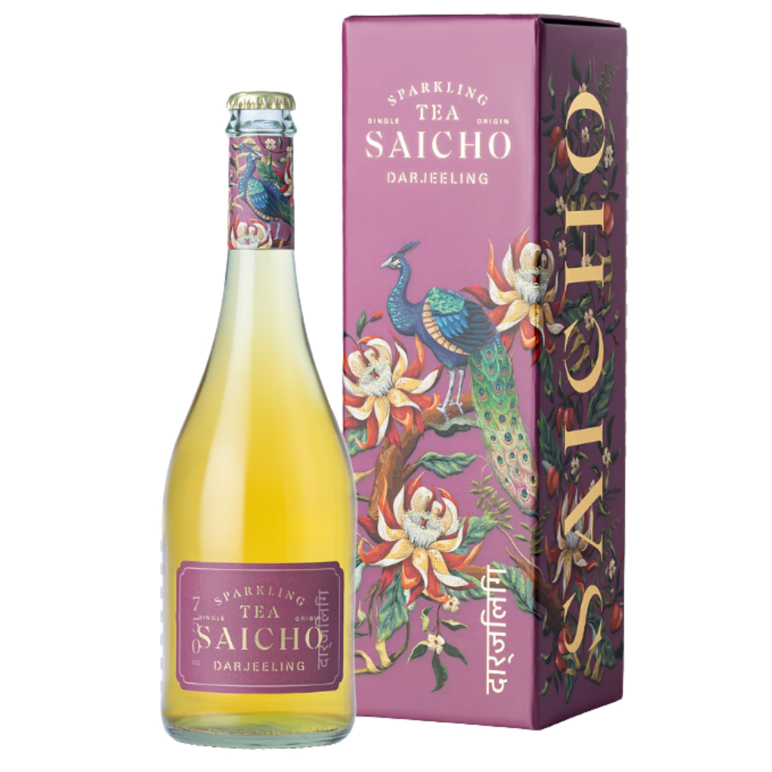 SAICHO Darjeeling Sparkling Tea - Non-Alcoholic Alternative | Low Calorie (22 Cal/Glass) 1
