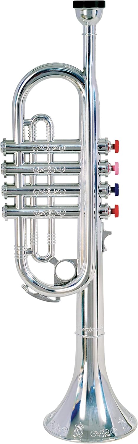 Bontempi 32 4231 4-Note Silver Trumpet - Musical Toy for Kids 3+